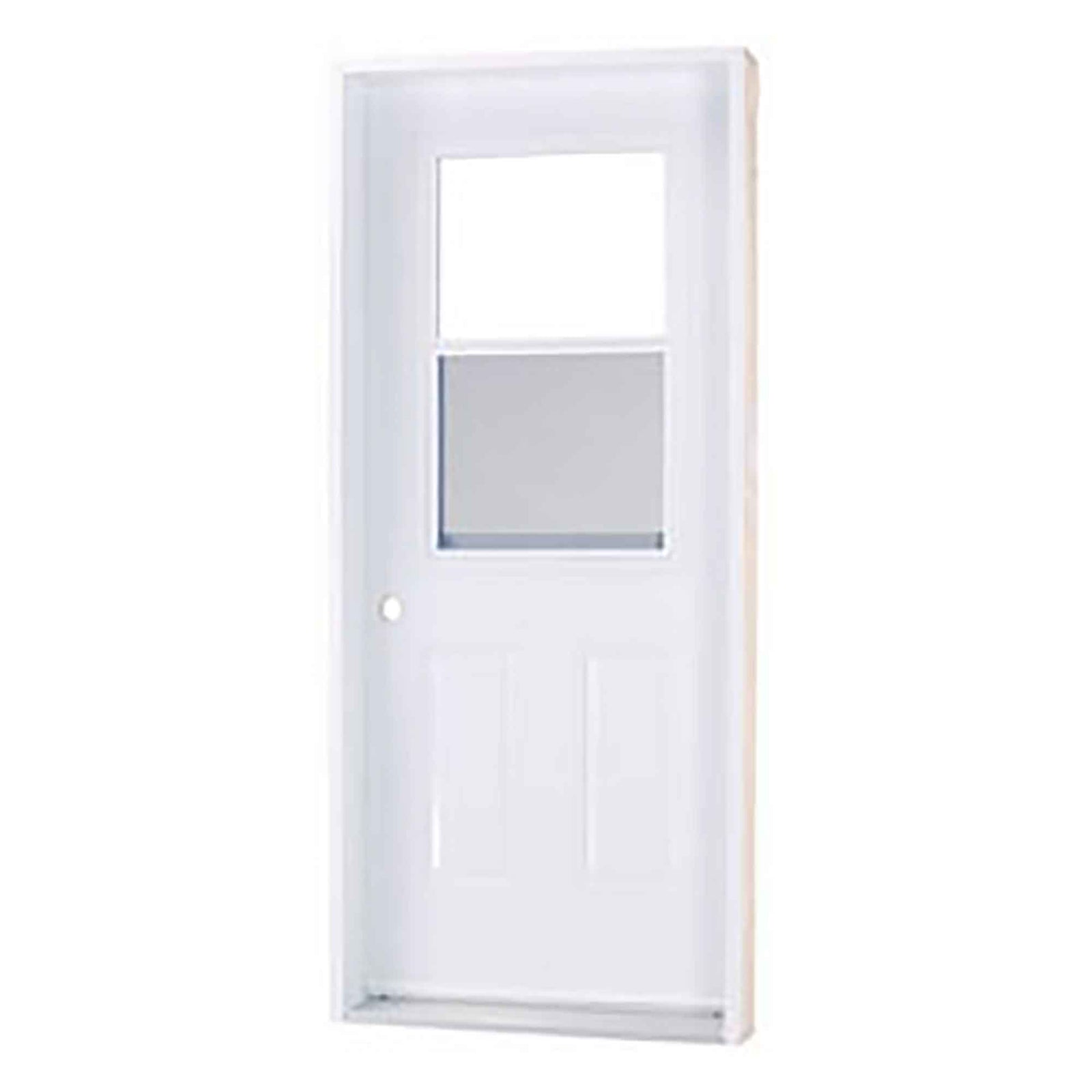 Porte d'acier extérieur, modèle B03, gauche 34'', guillotine,  blanc