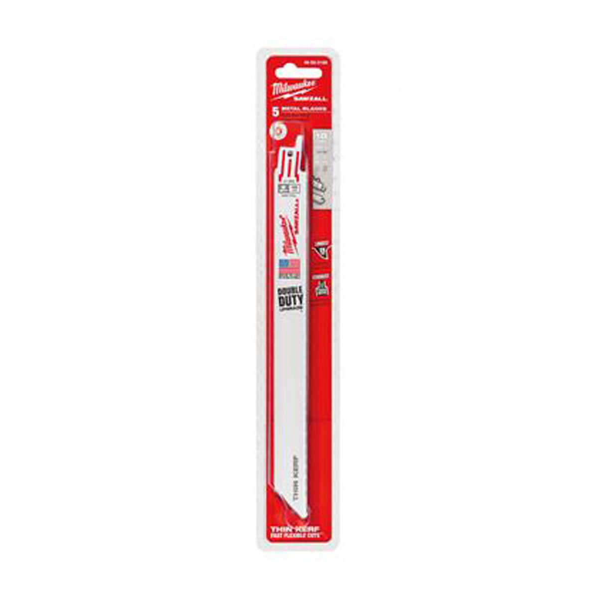 Lame de scie alternative Sawzall pour métaux, 9'' X 18 TPI (emballage de 5)
