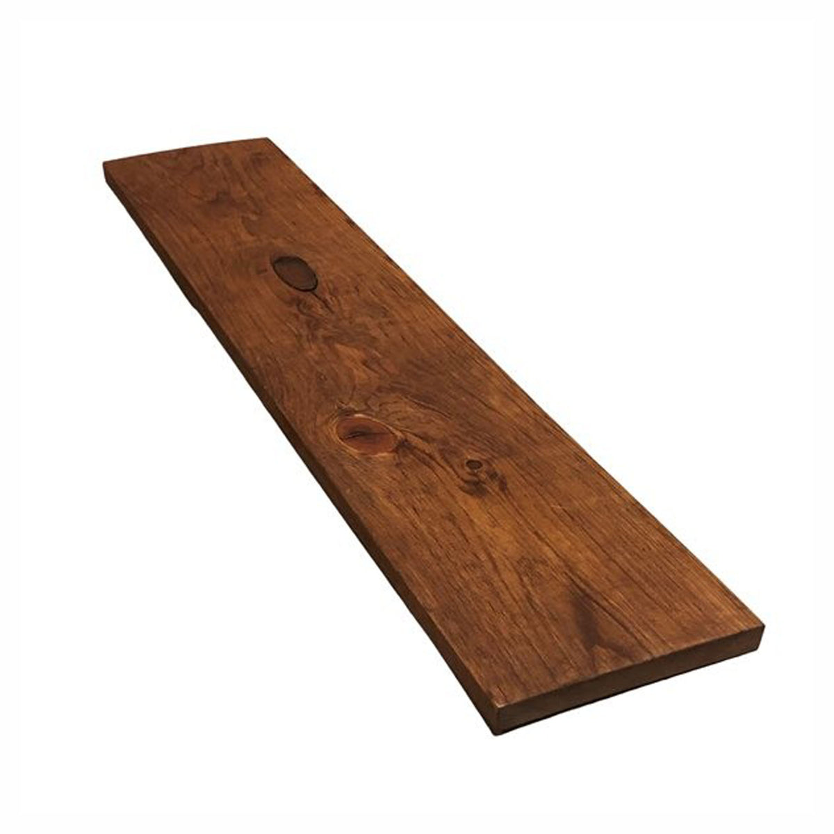 Tablette rustique en bois massif de couleur brun whisky, 36'' x 10'' x 2''