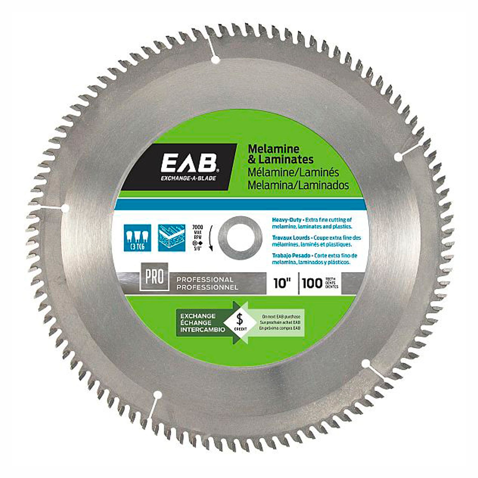 Lame de scie professionnelle, au carbure, 10'' x 100 dents