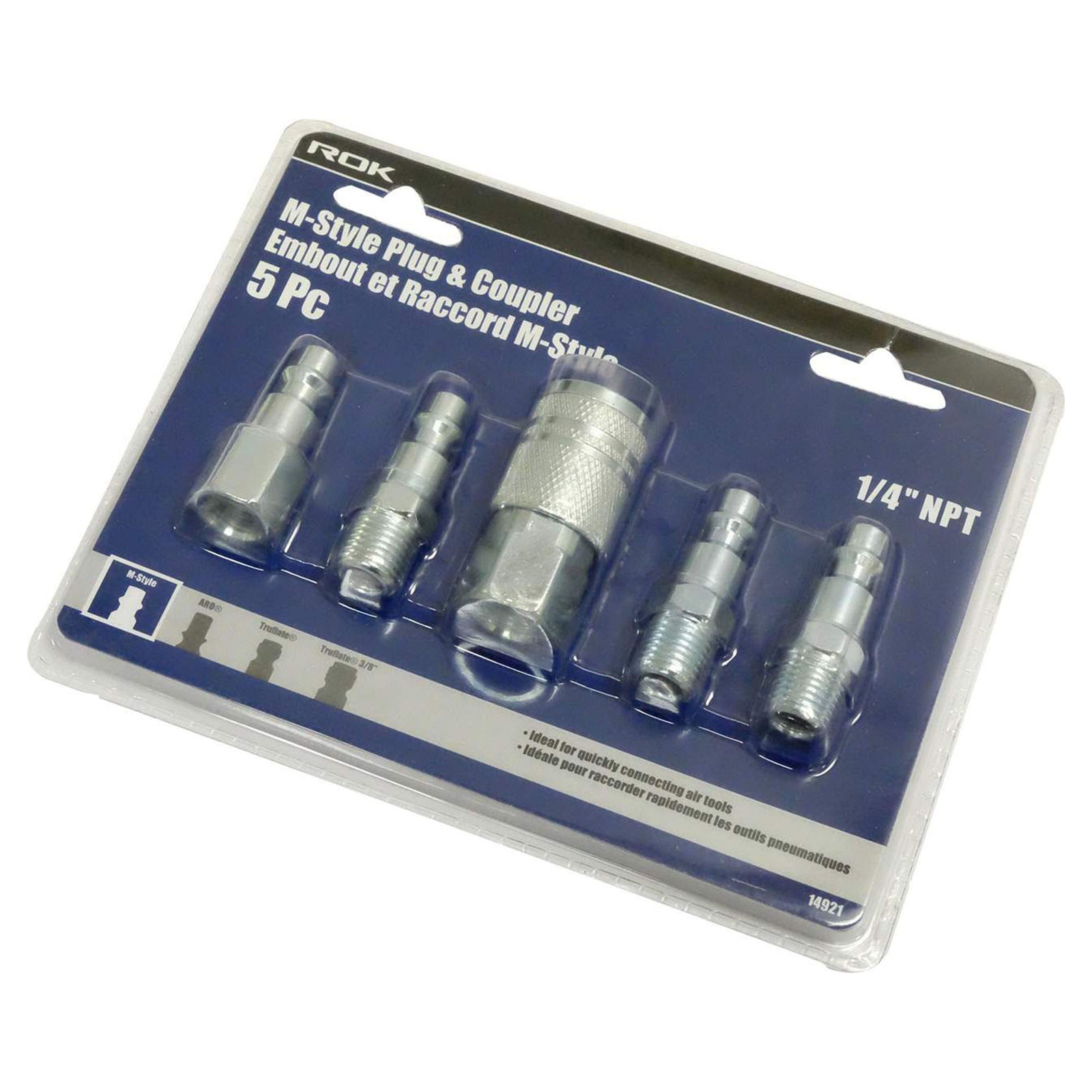 Ensemble d'embout et raccord, de style M, 1/4'' NPT (emballage de 5)