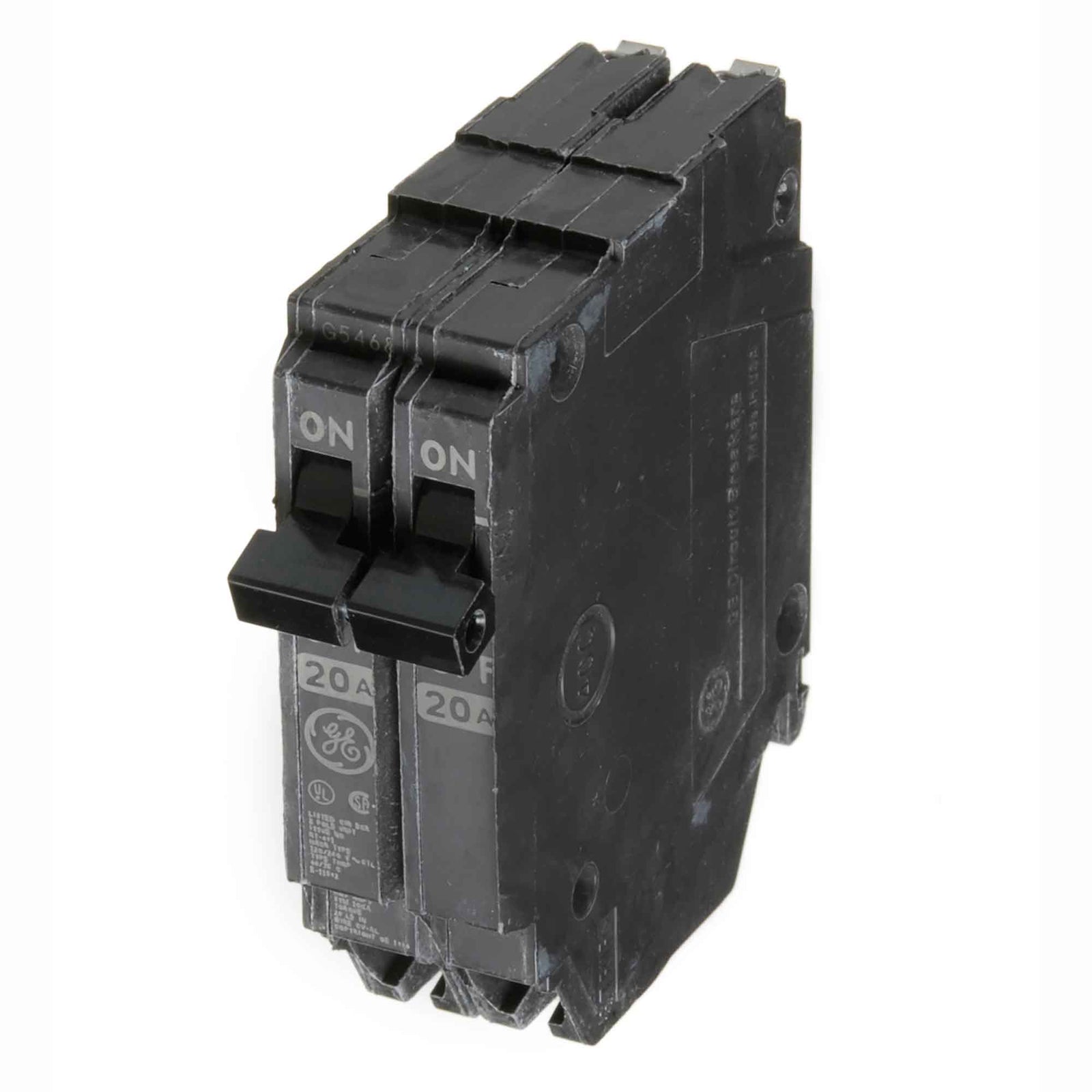 Disjoncteur bipolaire GE noir , 20 A