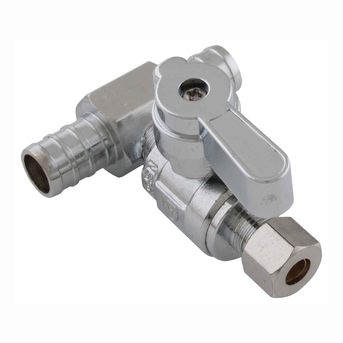 Mini valve à bille, 1/4 de tour,  3 voies, 1/2'' pex B X 1/4'' COMP