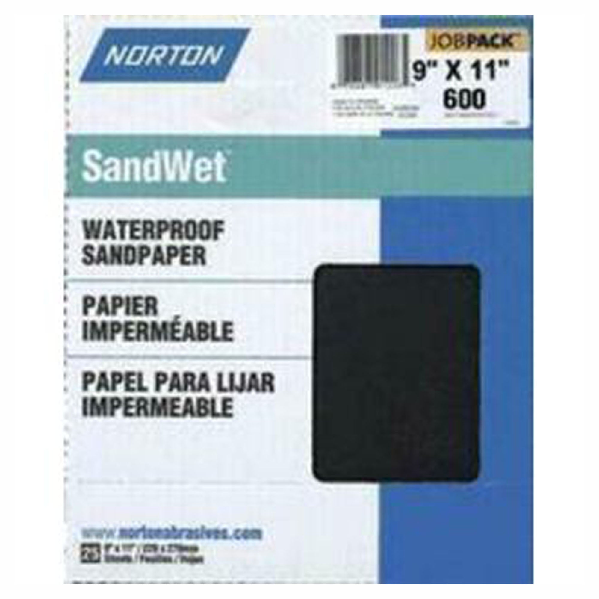 Feuille abrasive sèche / humide, 9'' x 11'', 600 gr