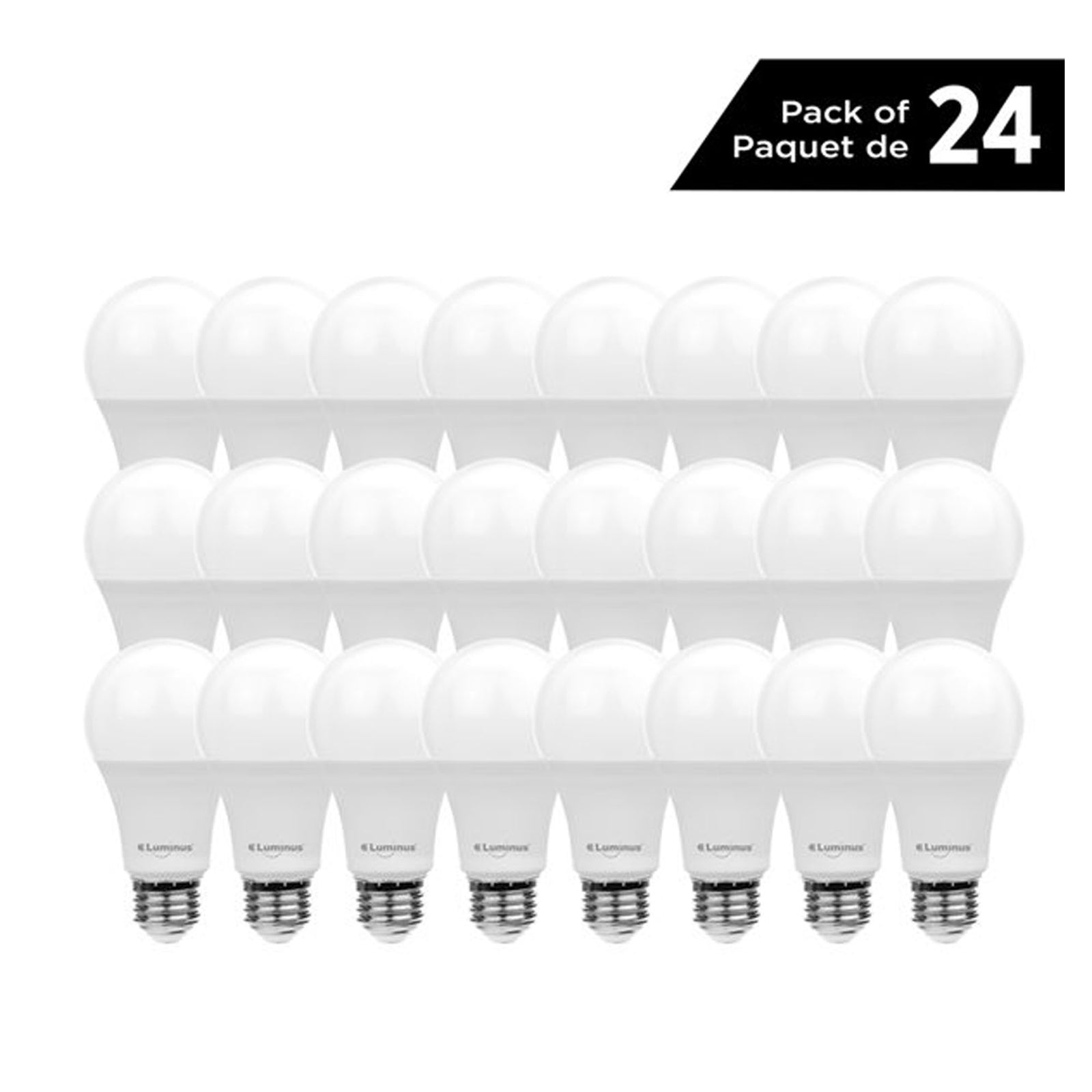 Ampoule DEL A19 60 watt, lumière du jour, 5000 k (emballage de 24)