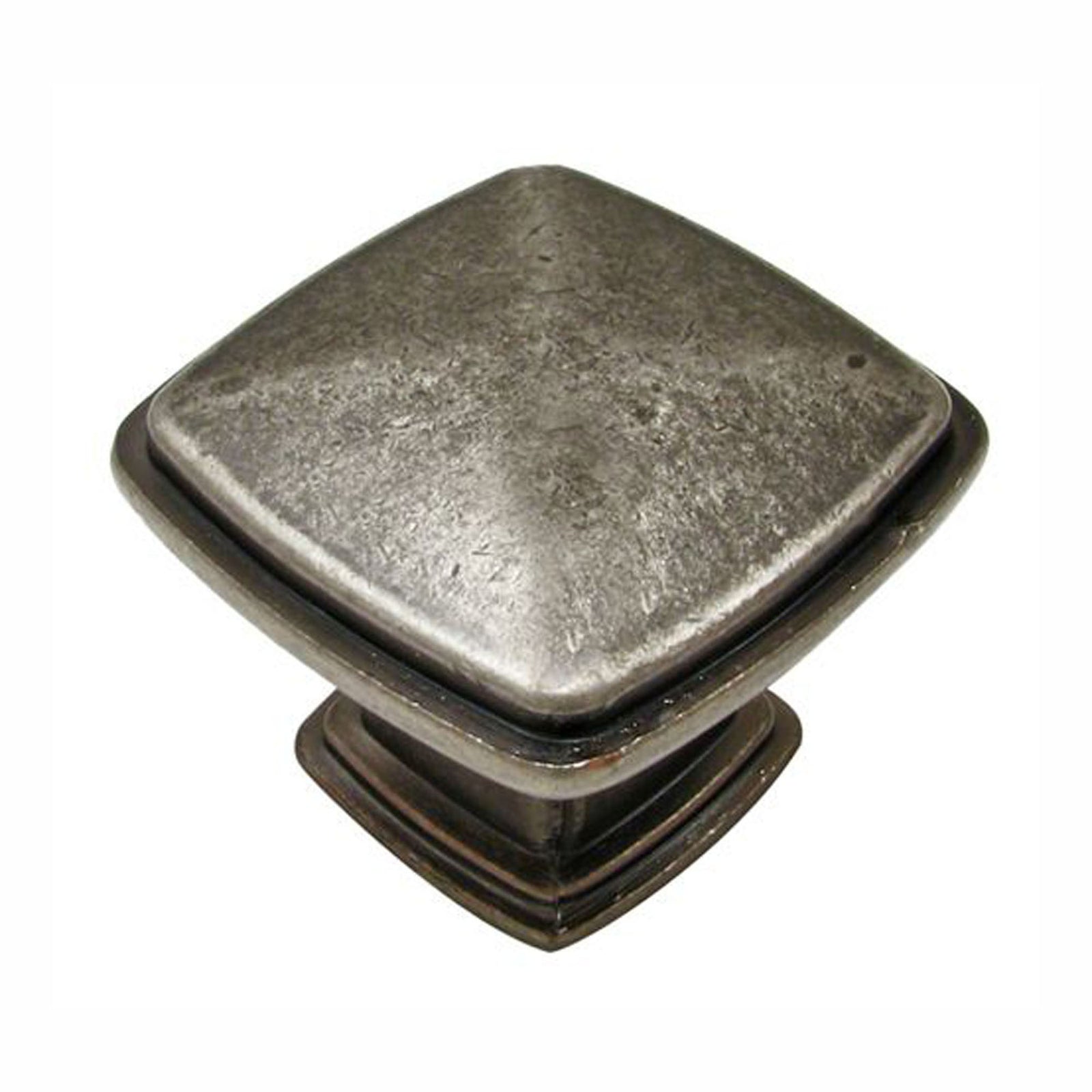 Bouton carré transitionnel, bronze huilé brossé, 31 mm (emballage de 10)