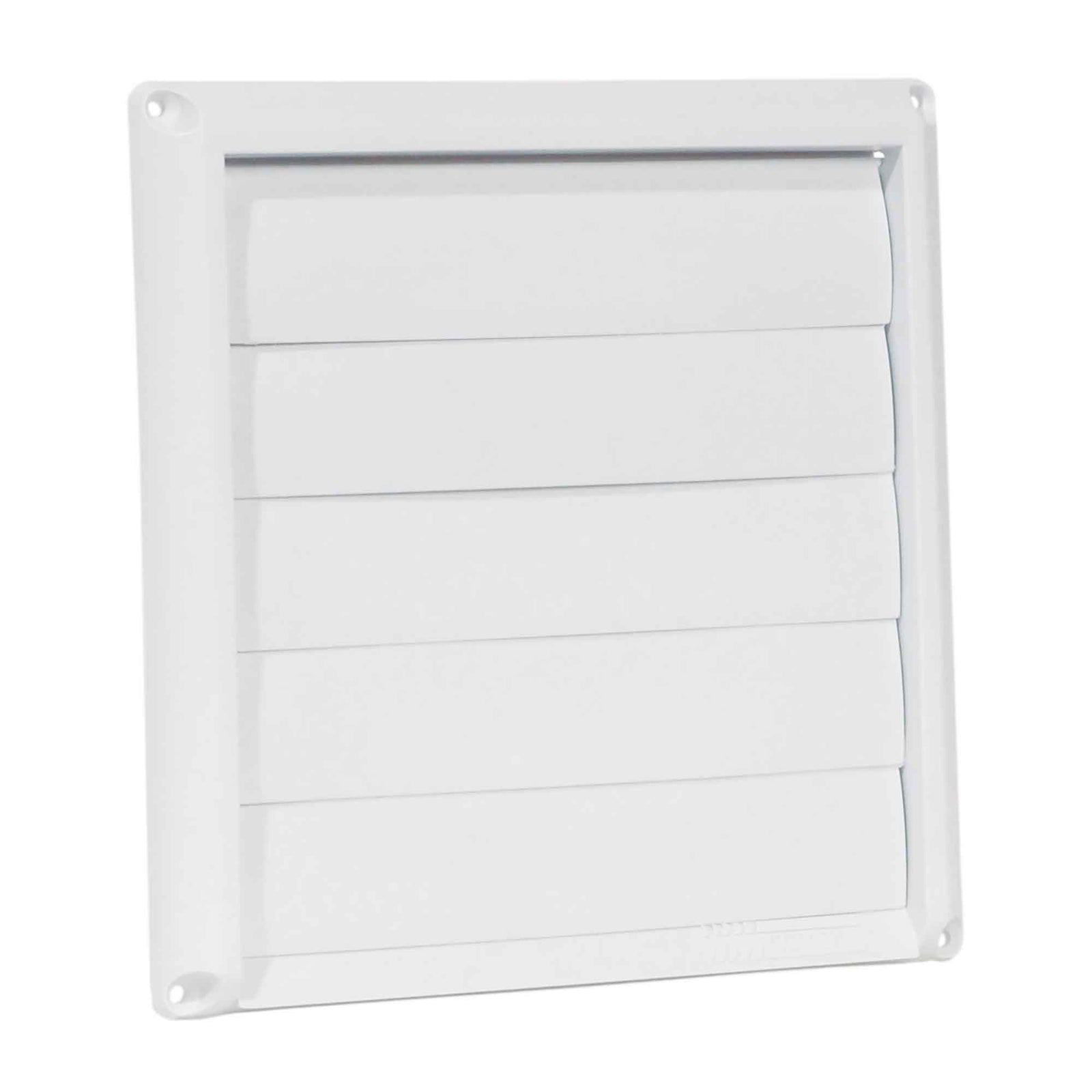 Capuchon de ventilation à volets en plastique blanc, 4" 