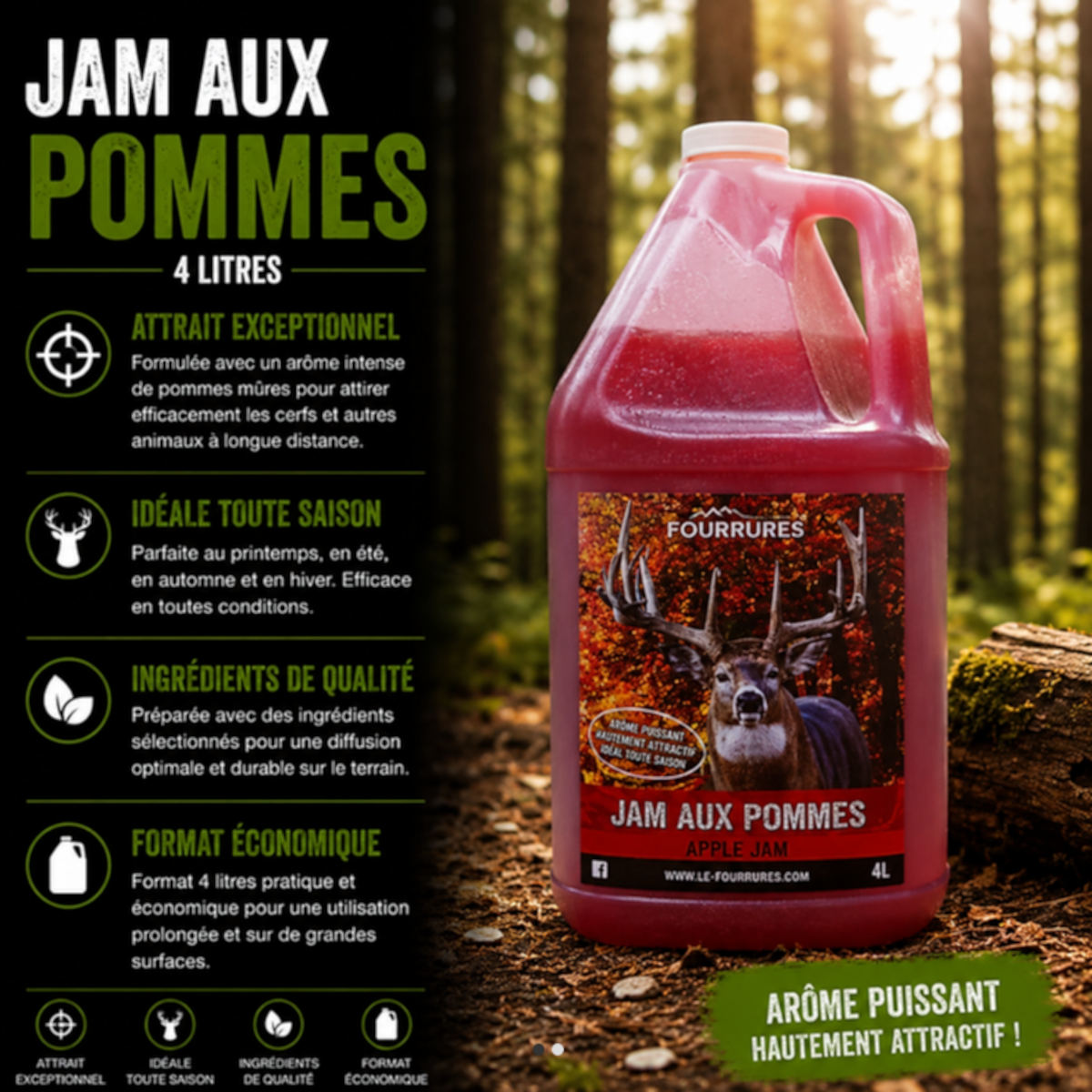 Jam aux pommes, 4 litres
