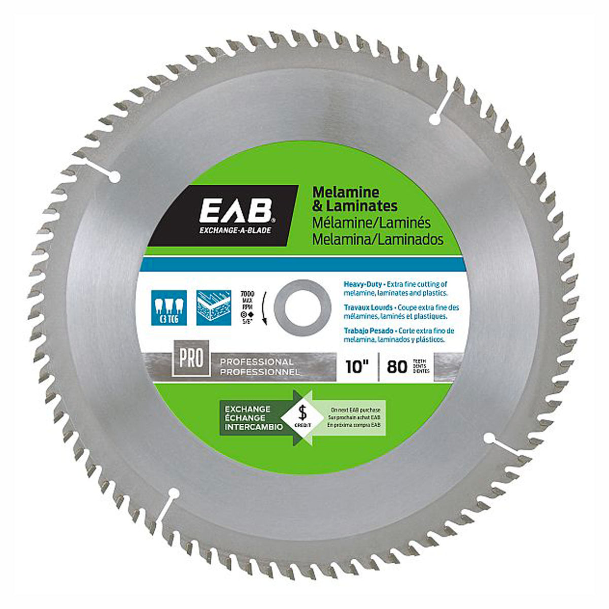 Lame de scie professionnelle, pour la mélamine, 10'' x 80 dents