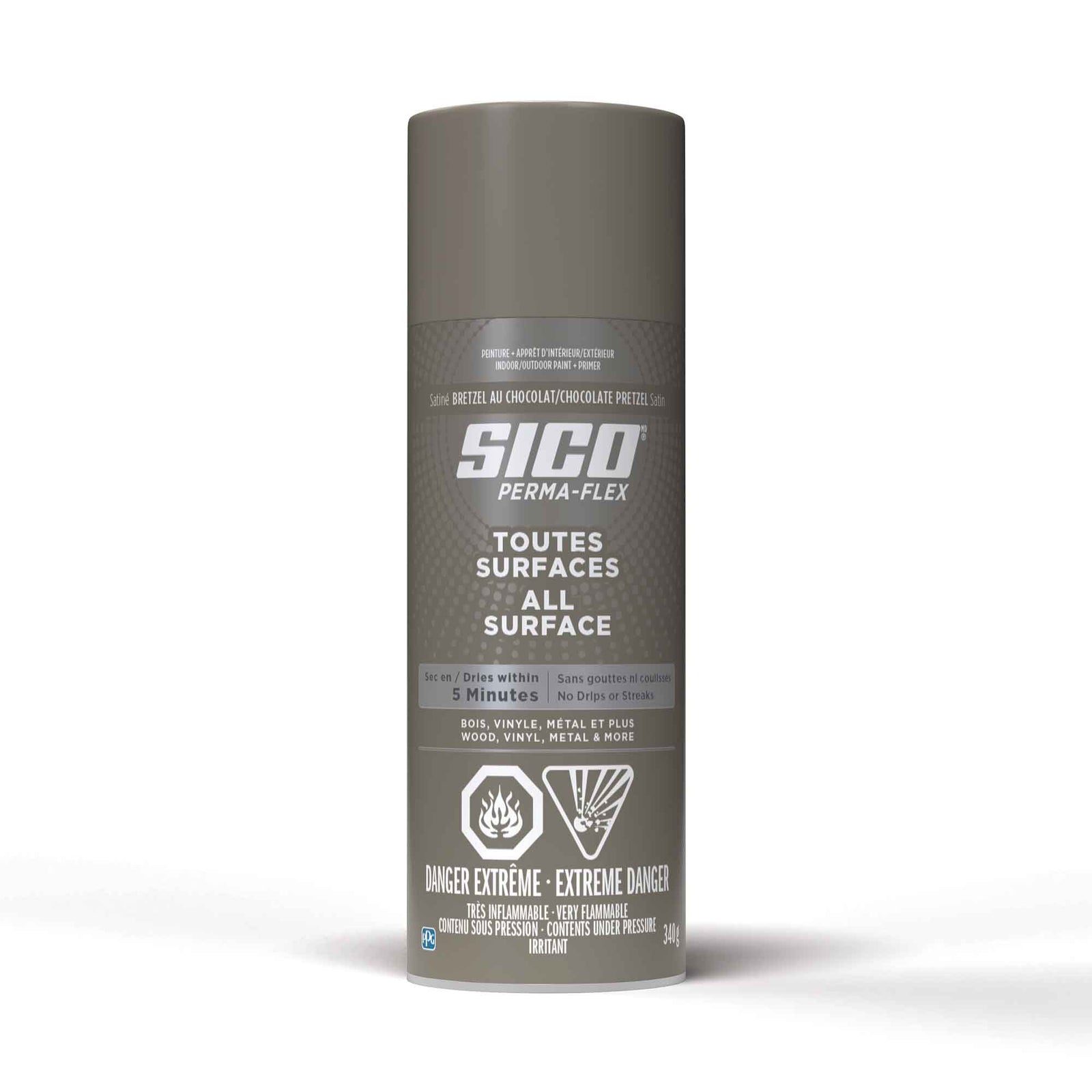 Peinture Aérosol Perma-flex, Bretzel chocolat satiné, 340 ml