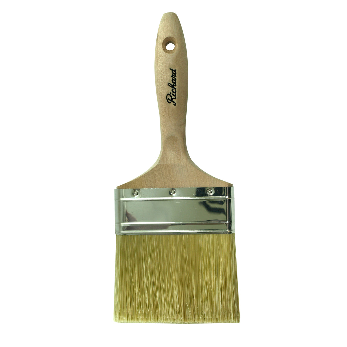 Pinceau à teinture de 4 po, soie mixte, manche en bois