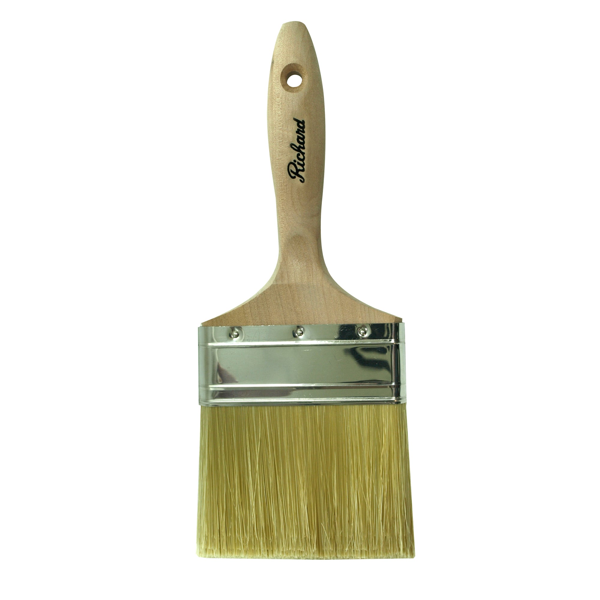 Pinceau à teinture de 4 po, soie mixte, manche en bois