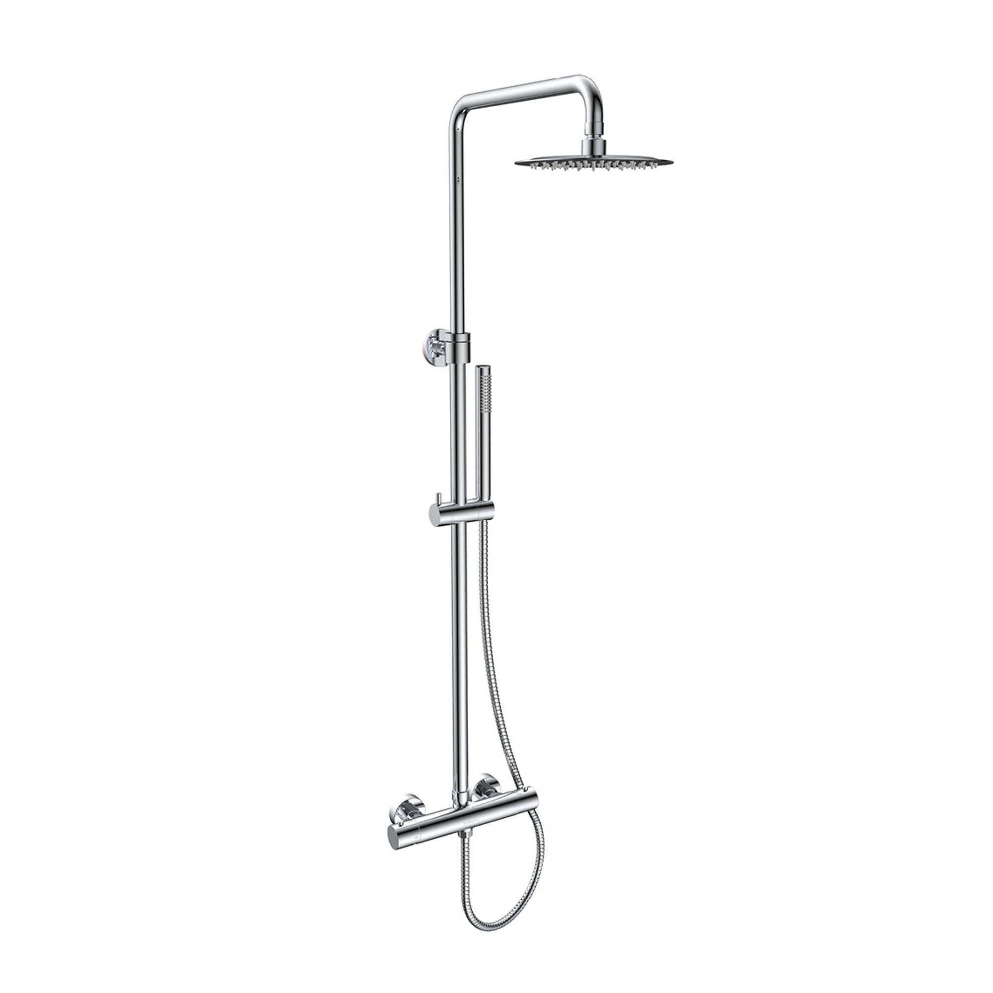 Colonne de douche ronde Élite avec douchette, chrome