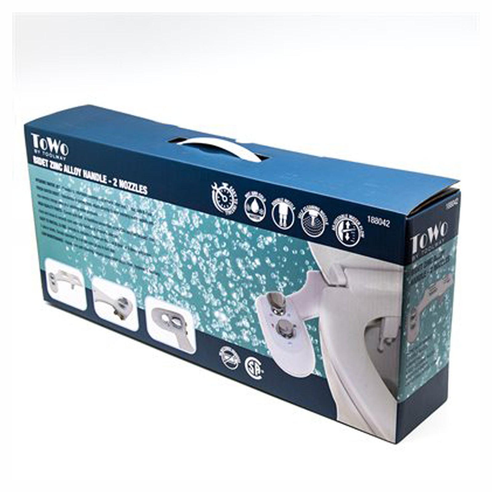 Système de bidet pour toilette, 2 buses