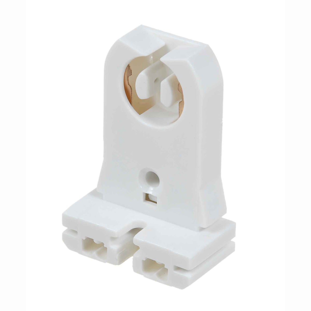 Support de lampe fluorescente à culot moyen, blanc (2 unités)