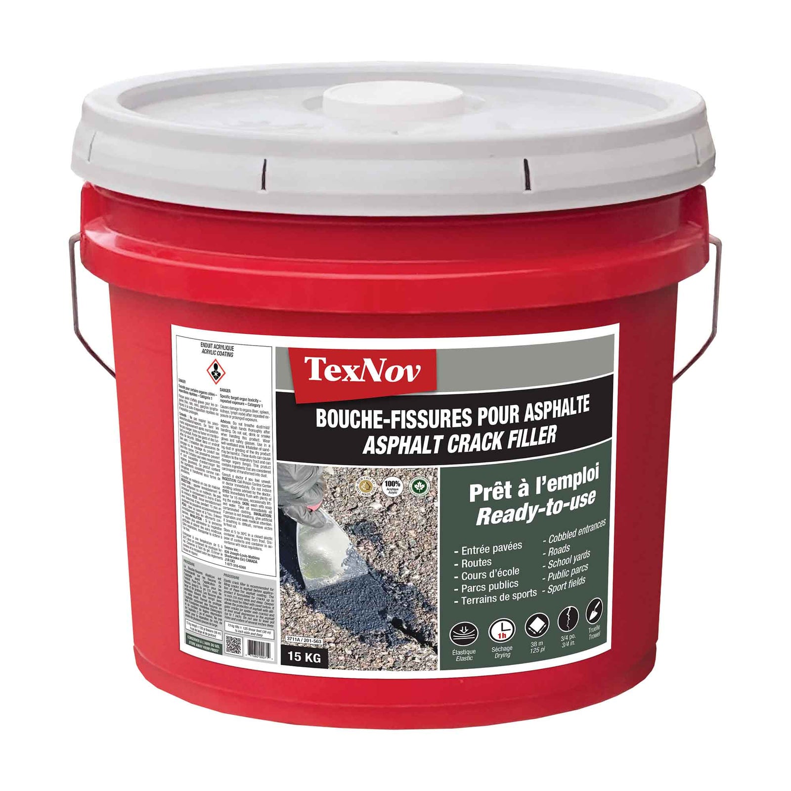 Bouche-fissures pour asphalte, 15 kg