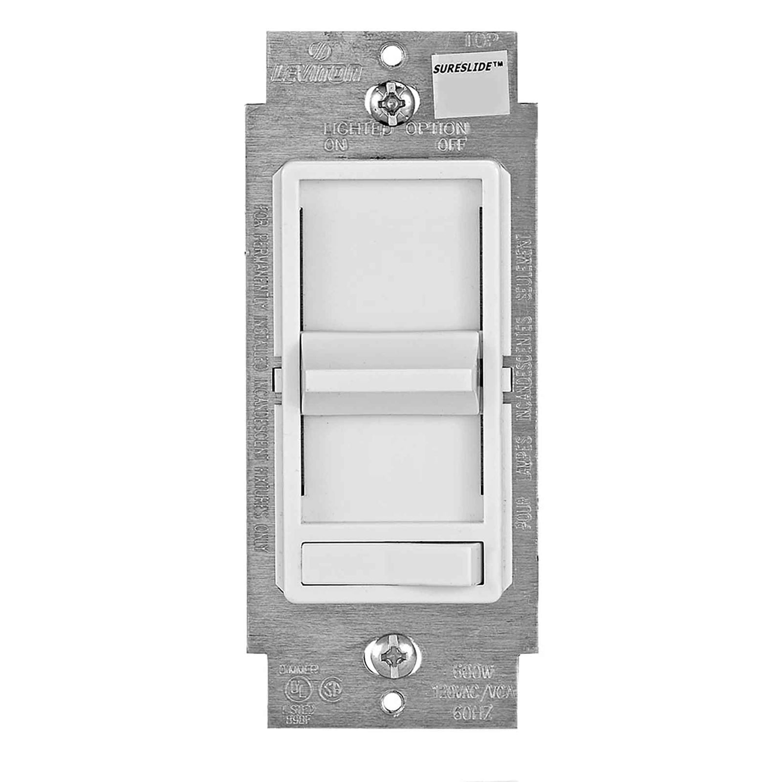 Gradateur à glissière à basse tension, blanc