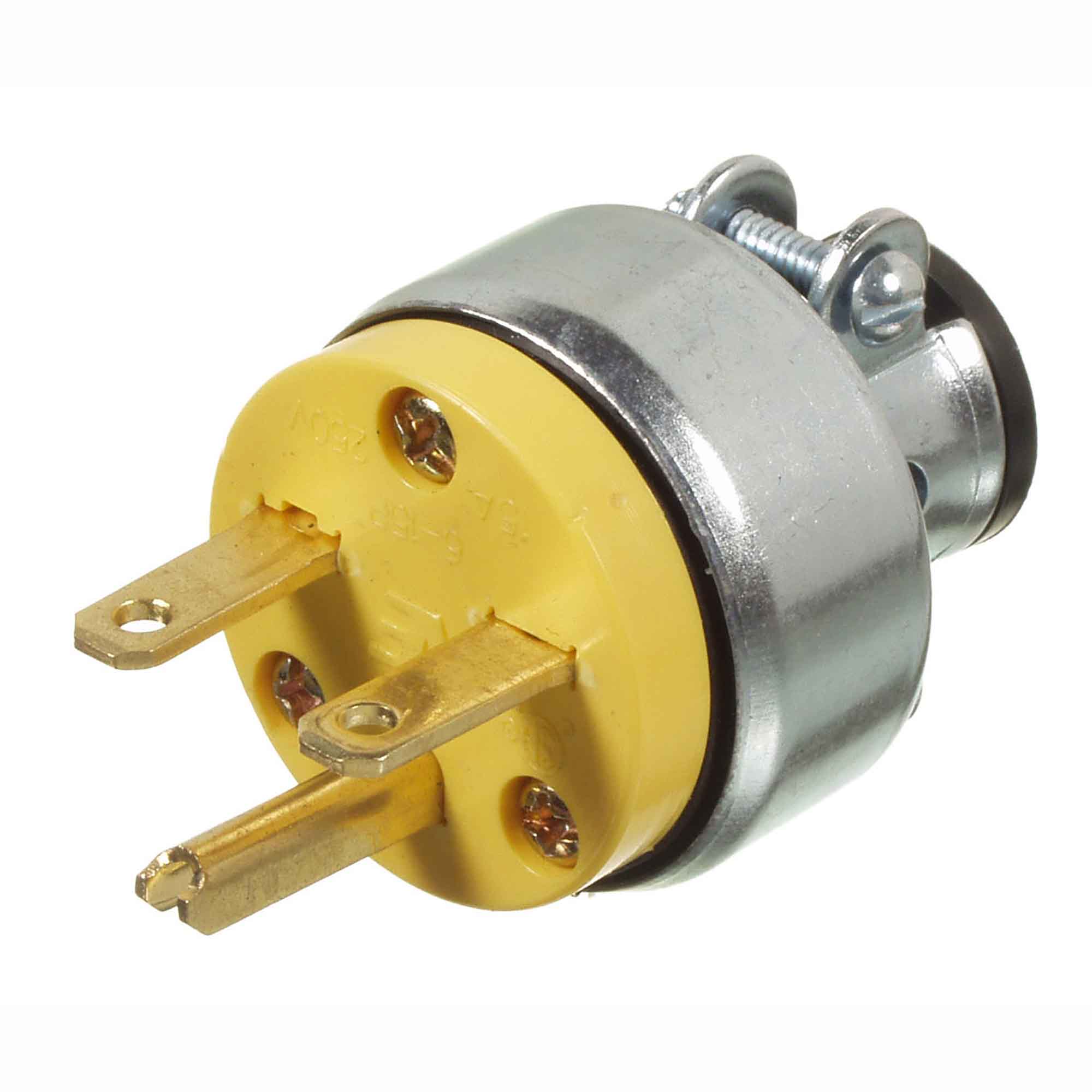 Fiche de mise à terre blindée en acier, 15 A / 250 V