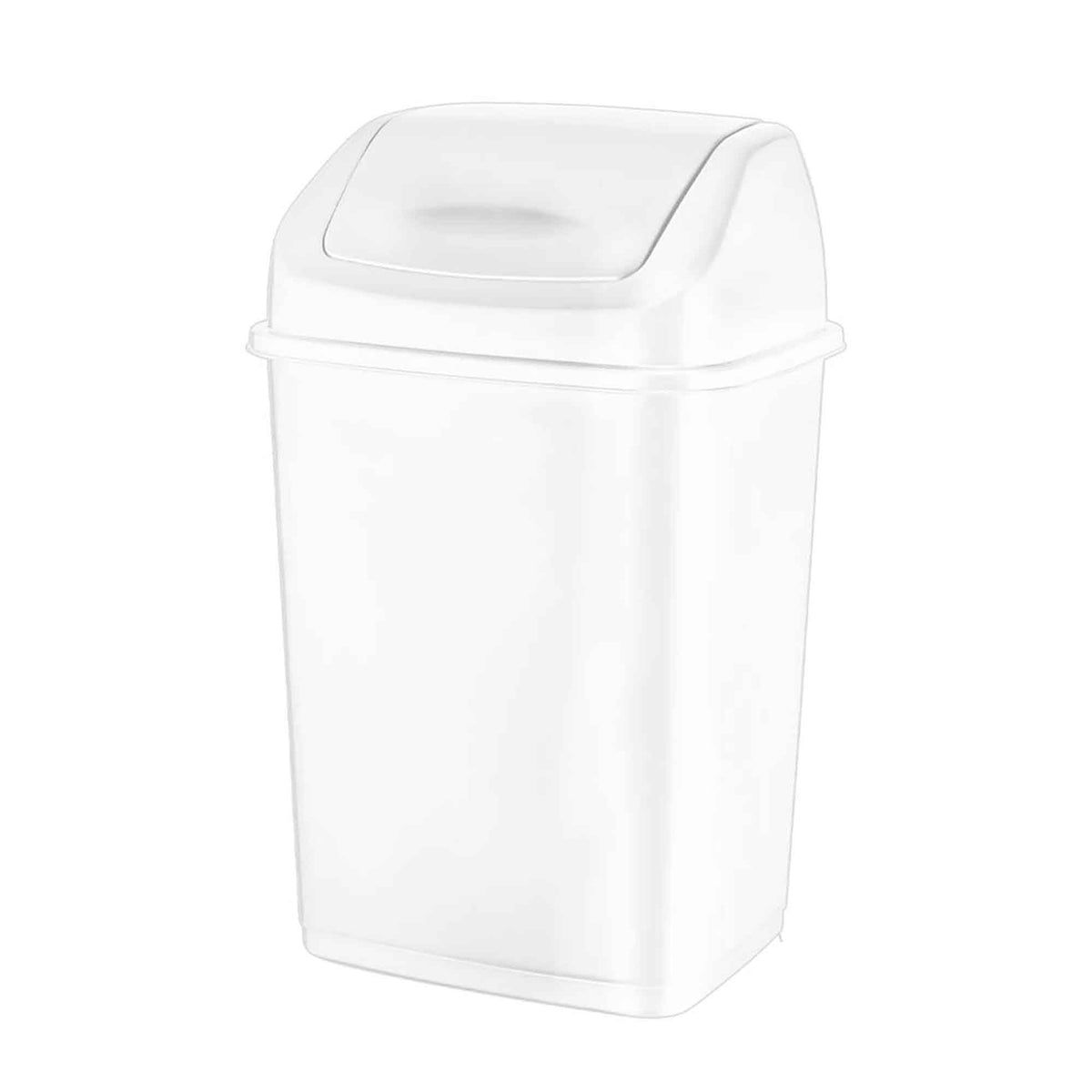 Poubelle blanche avec couvercle à bascule, 26 L