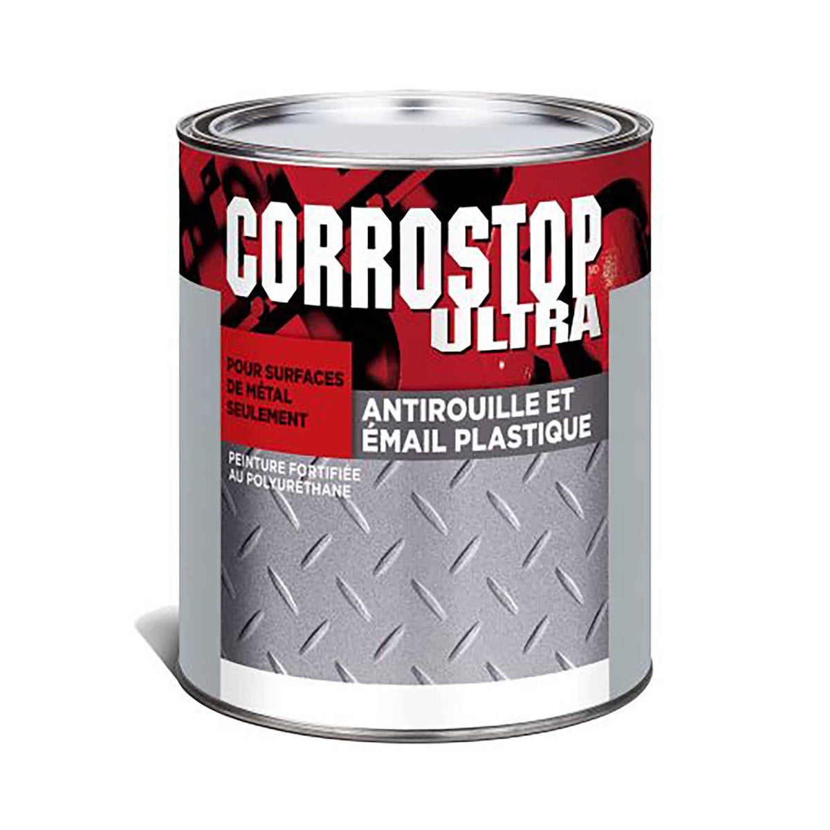 Peinture Corrostop, antirouille, gris minéral brillant, 946 ml