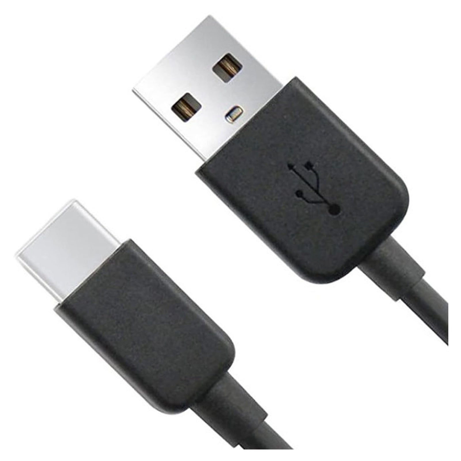 Cable USB-A, à Type-C, Tressé, 3 couleurs assorties, blanc, noir, gun métal, 1 mêtre