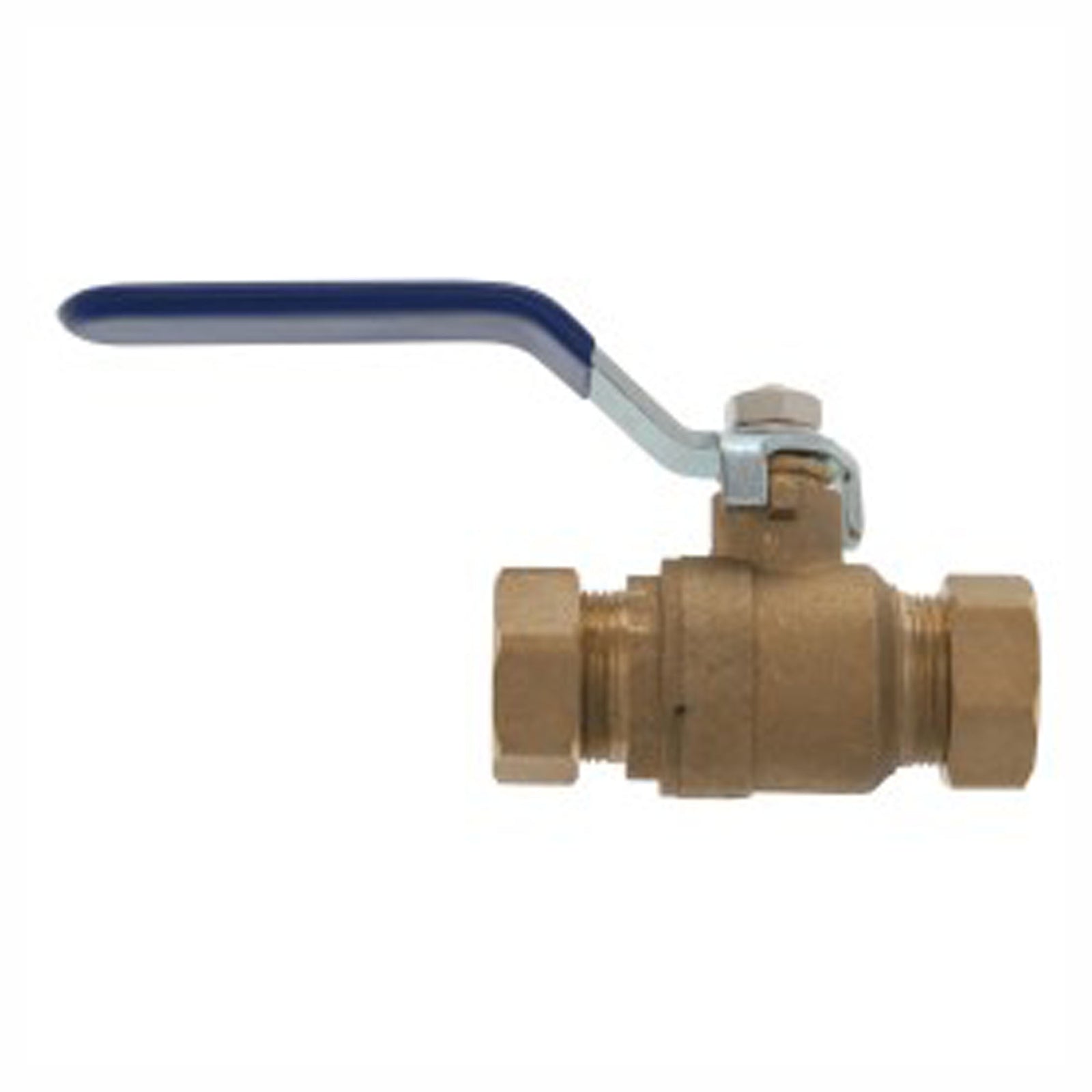 Valve à bille, 1/4 de tour cuivre, sans drain,  1/2''