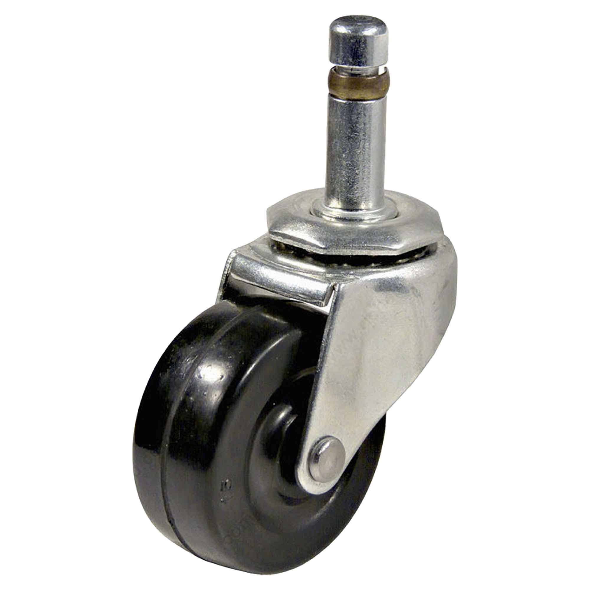 Roulette de caoutchouc avec tige à friction 2''