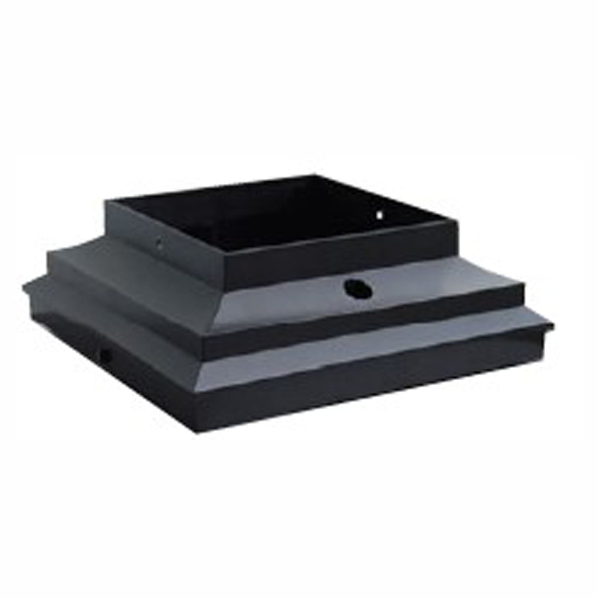 Capuchon et collier adaptateur pour poteau 4'' x 4'', noir