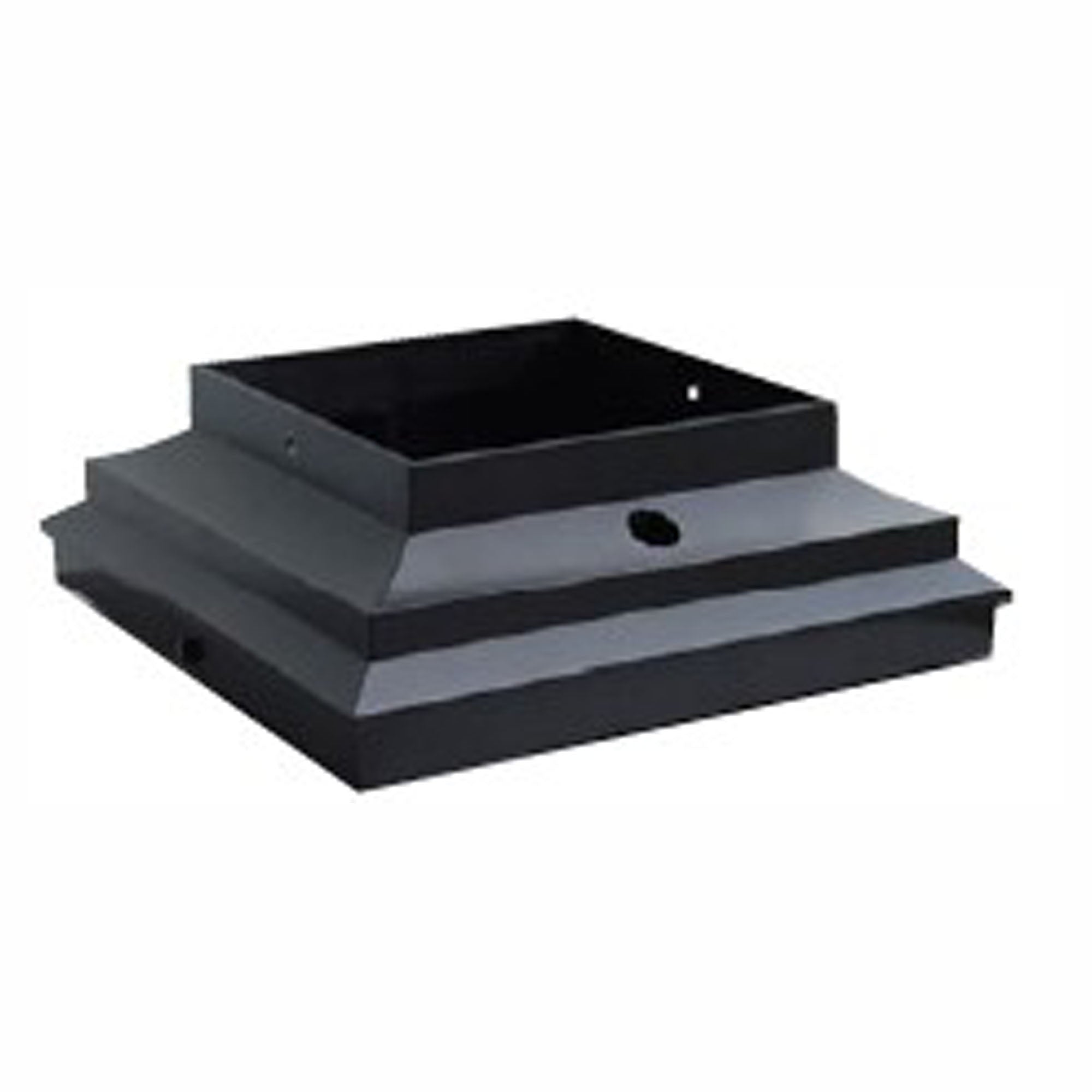 Capuchon et collier adaptateur pour poteau 4'' x 4'', noir