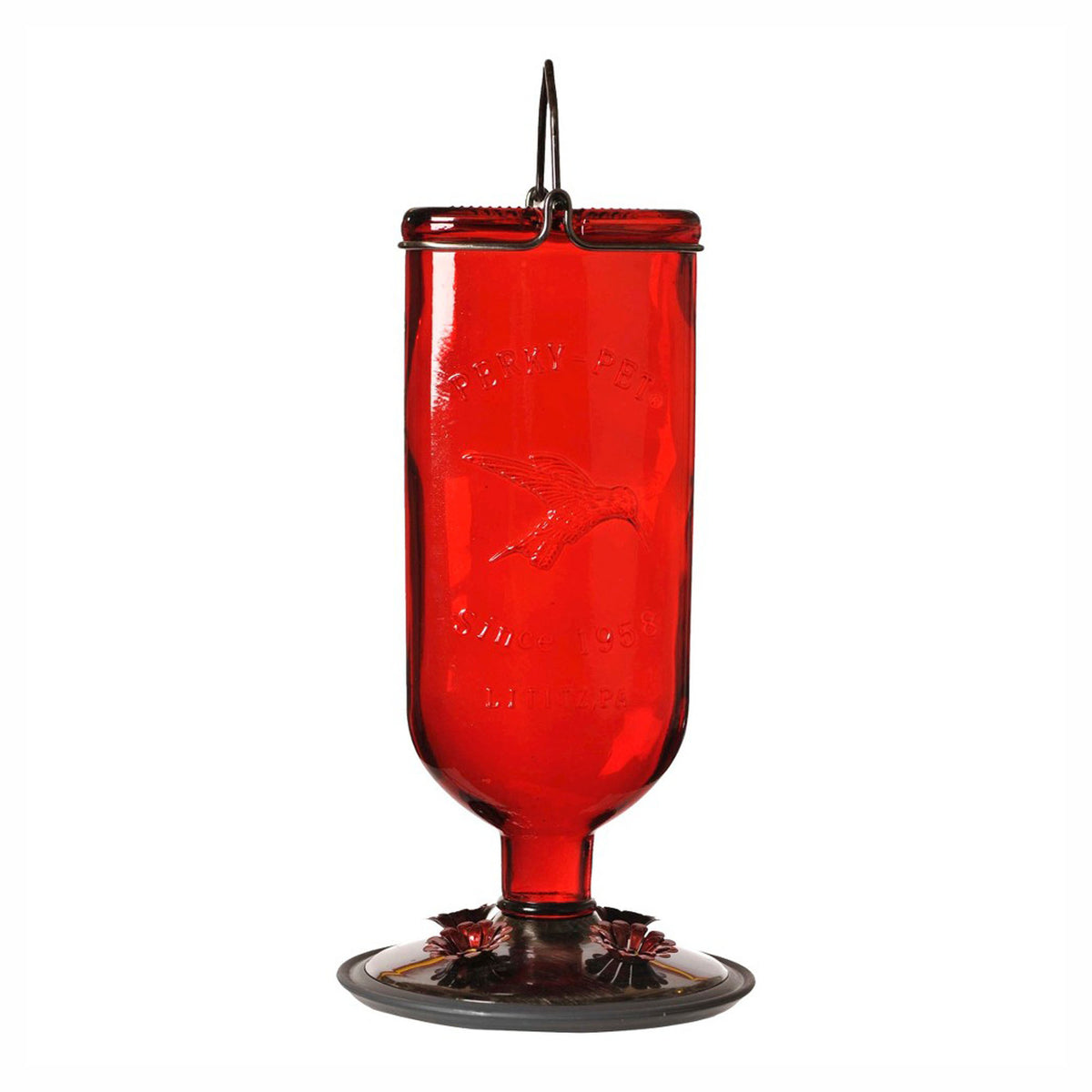 Abreuvoir pour colibris, bouteilles rouge antique, 16 oz