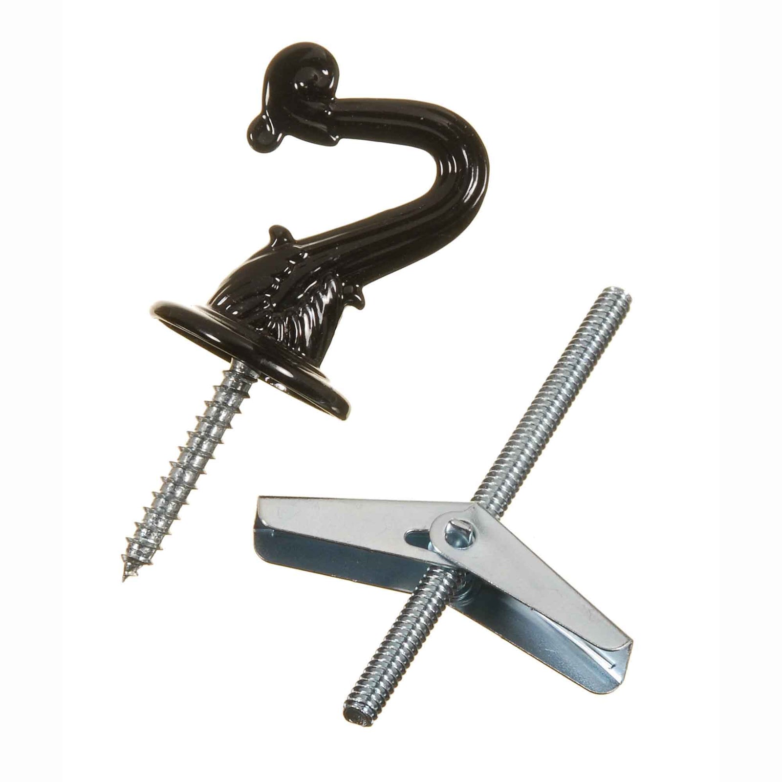 Crochets robustes décoratifs noirs, 2 unités