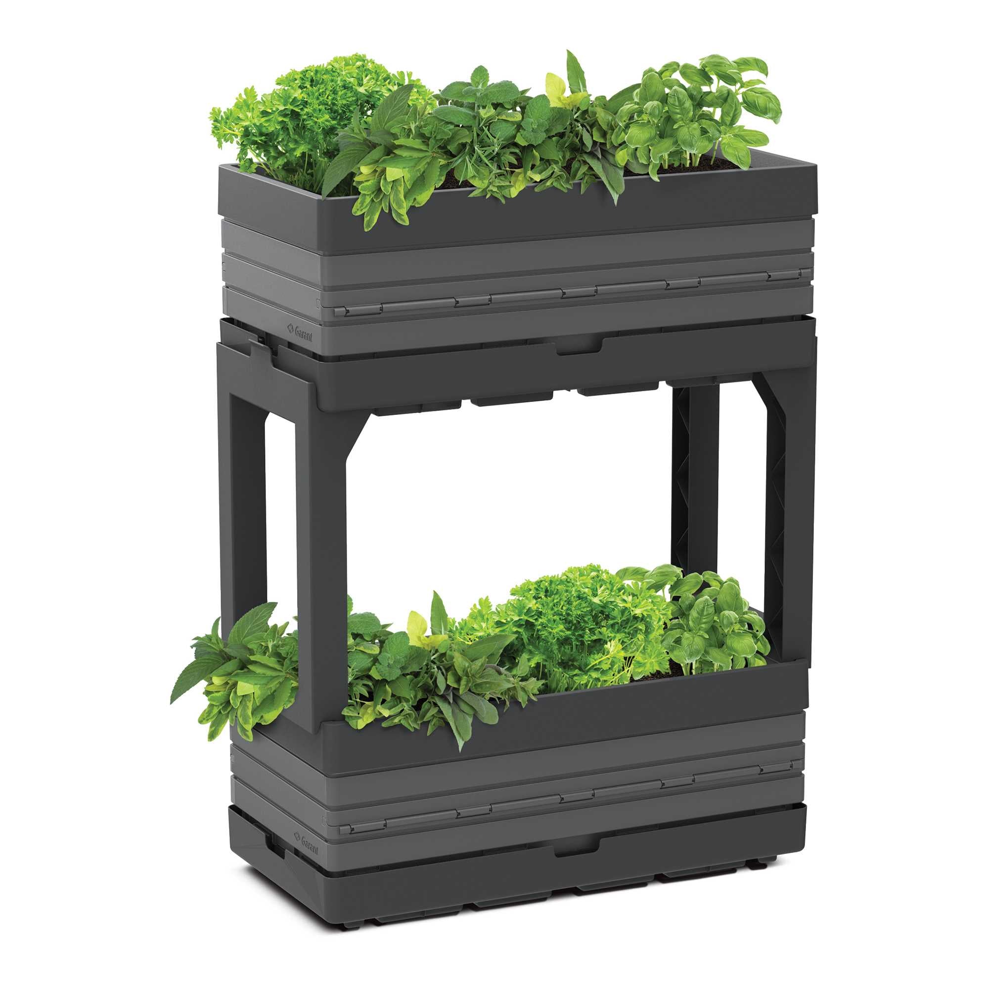 Jardin modulaire à 2 niveaux, gris