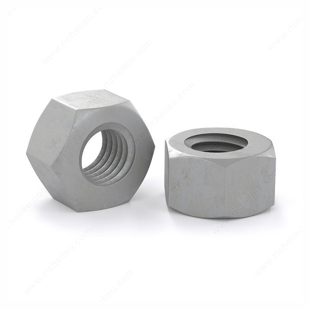AA -Écrou hexagonal pour vis machine, acier galvanisé à chaud 5/16'' (emballage de 5)