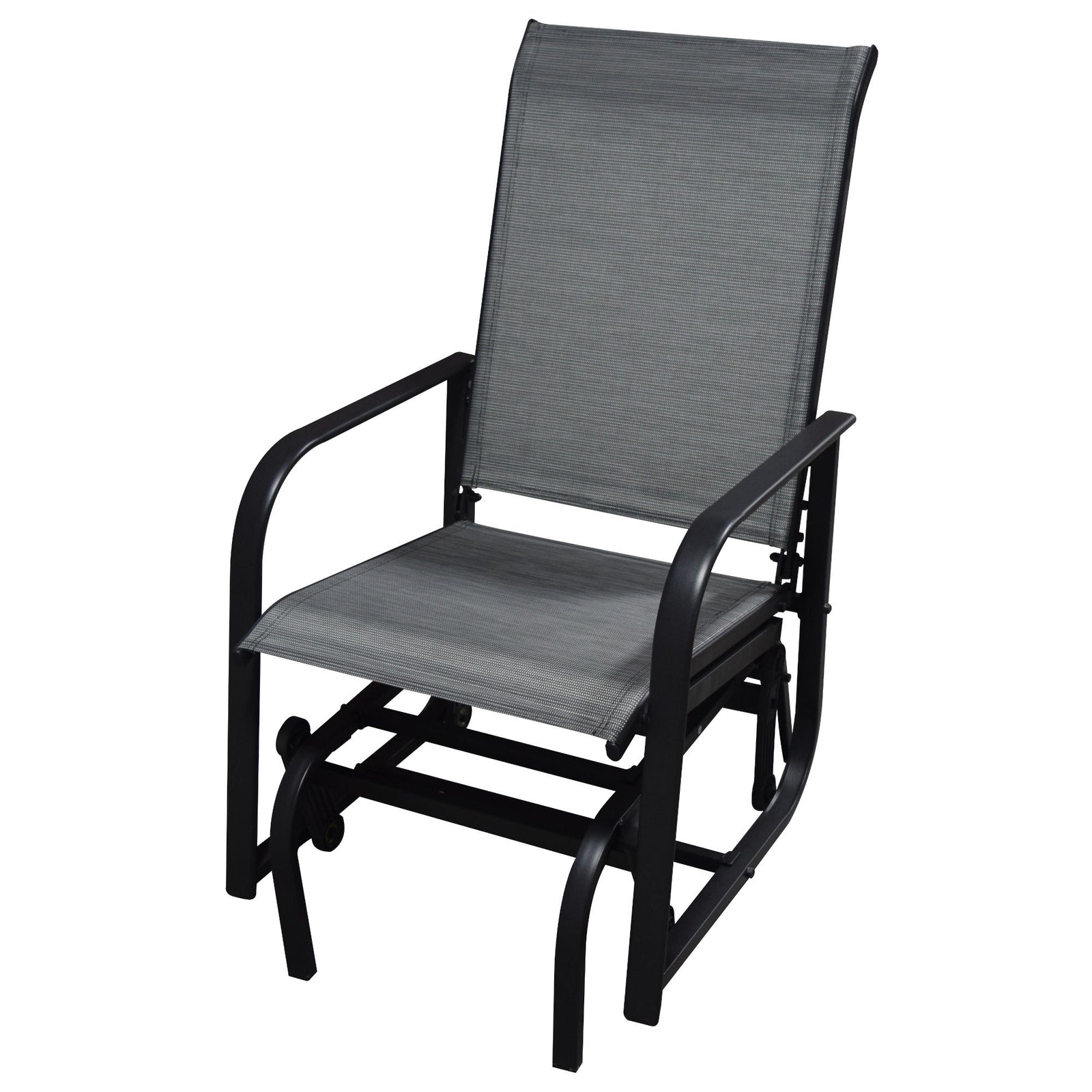 Chaise bercante à bille, simple, paddé, noir