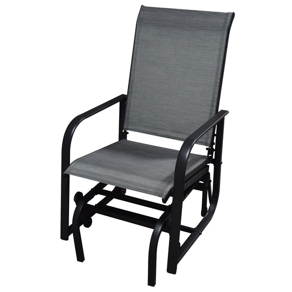 Chaise bercante à bille, simple, paddé, noir - Quincaillerie Lauremat