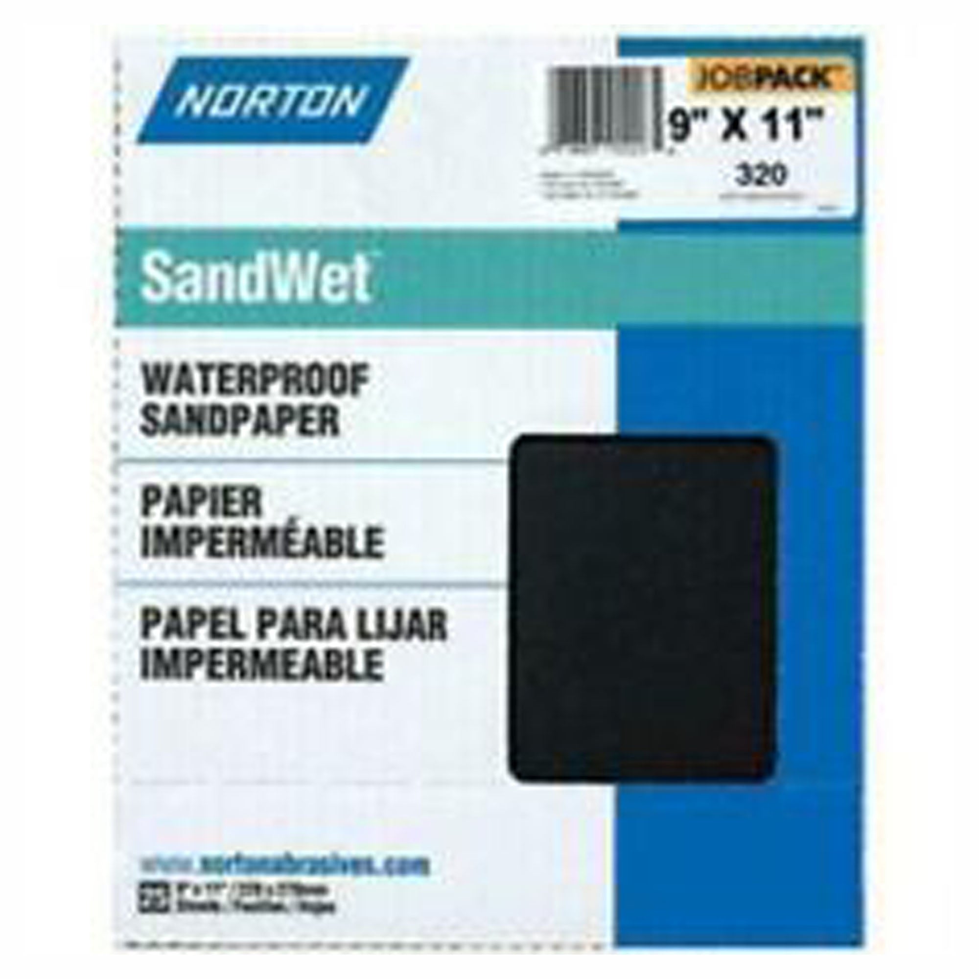 Feuille abrasive sèche / humide, 9'' x 11'', 320 gr