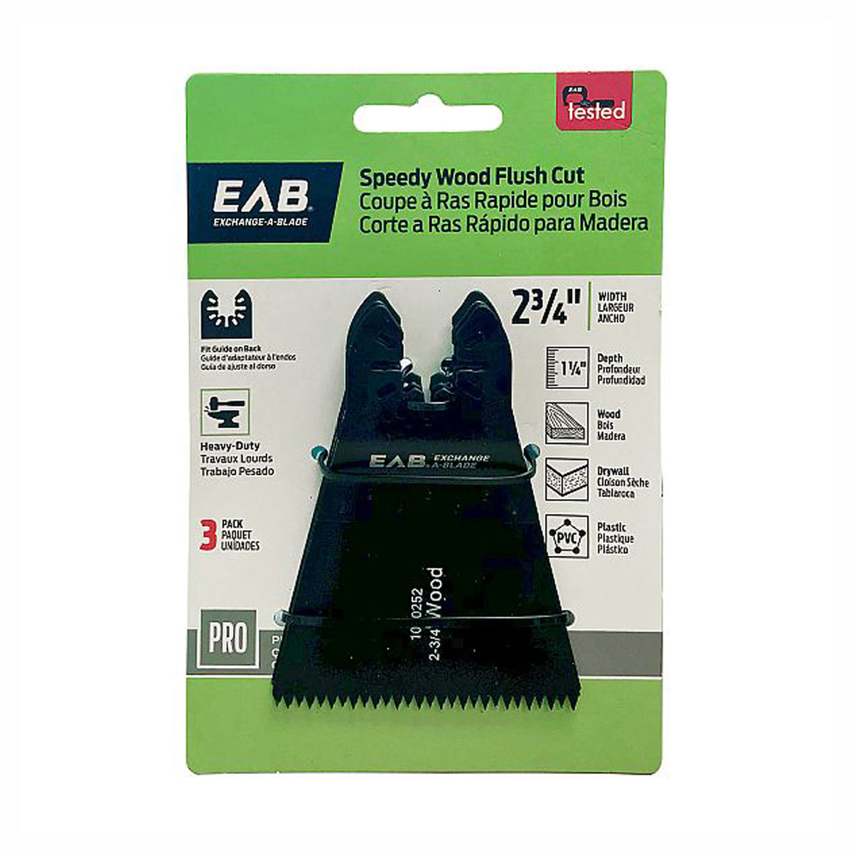 Lame de scie oscillante pour le bois, 2-3/4'' (emballage de 3)