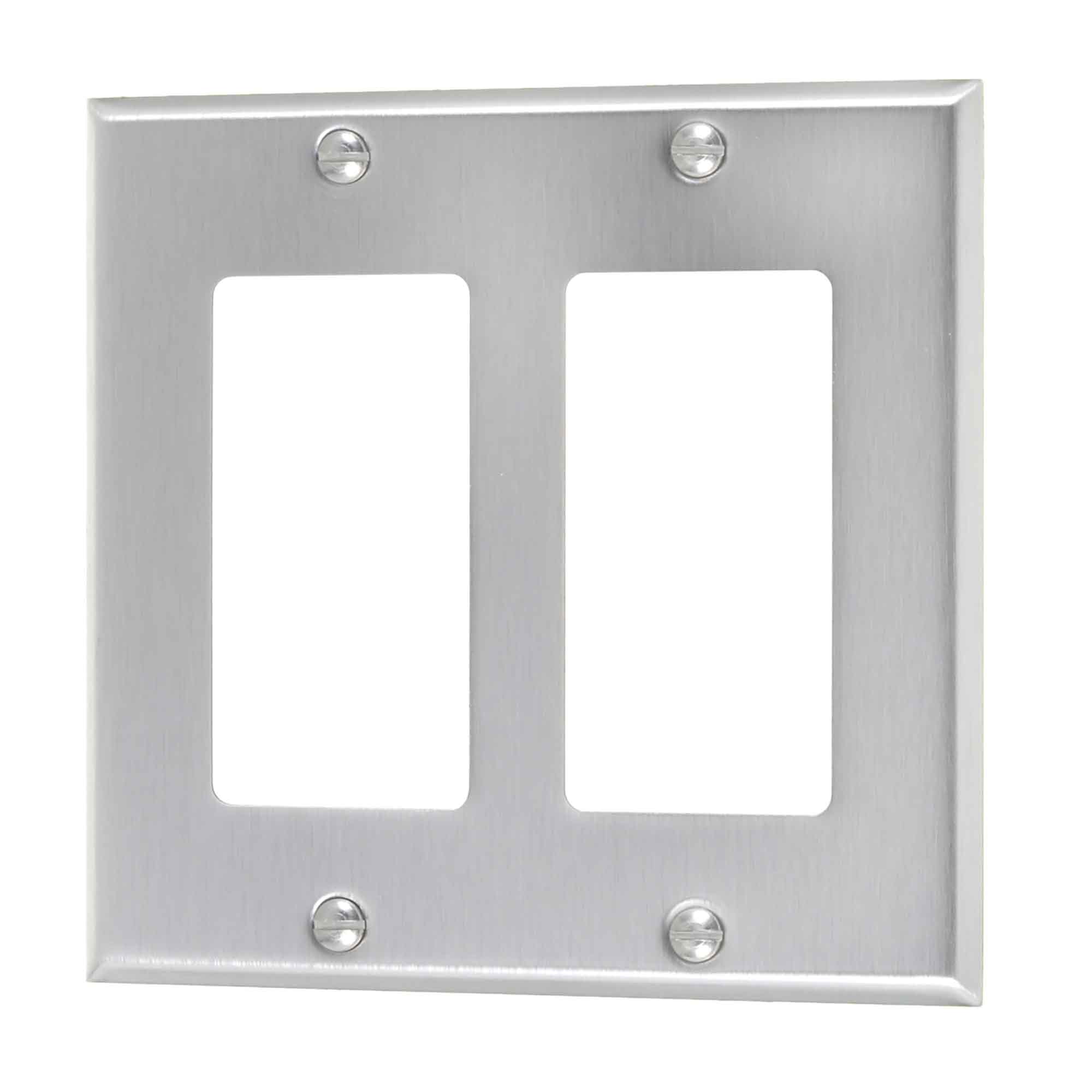 Plaque murale Decora avec 2 dispositifs, acier inoxydable