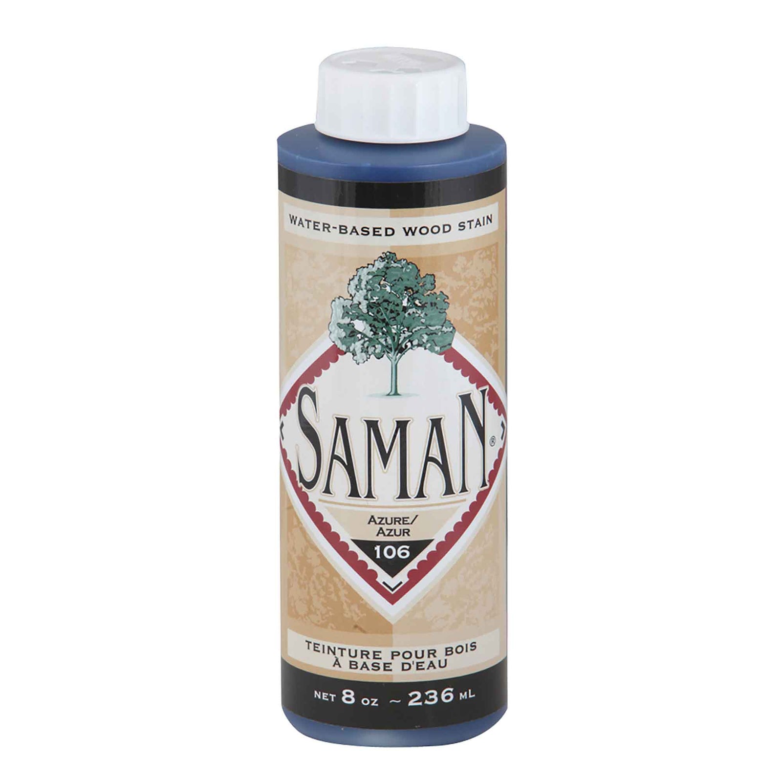 Teinture pour bois à base d'eau Azur, 236 ml                     