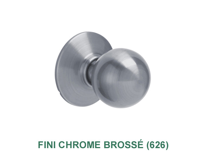 Bouton de passage Orbit, chrome satiné