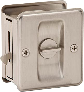 Poignée privée carrée pour porte escamotable, nickel