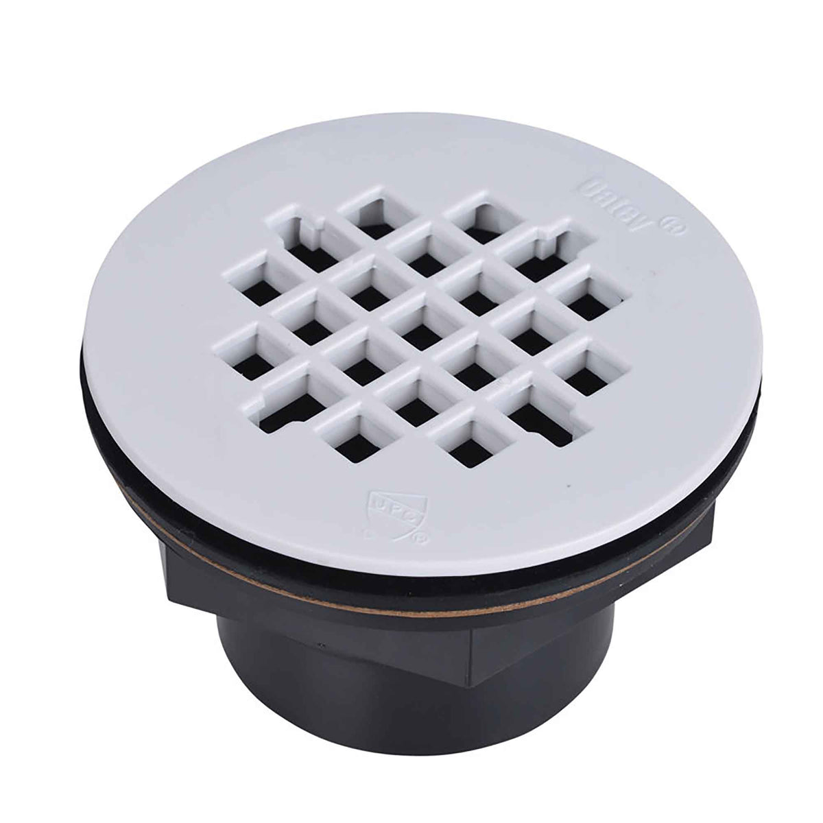 Drain de douche de la série 101 PS de 2&#39;&#39; en ABS à souder avec colle à solvant, crépine en plastique blanc