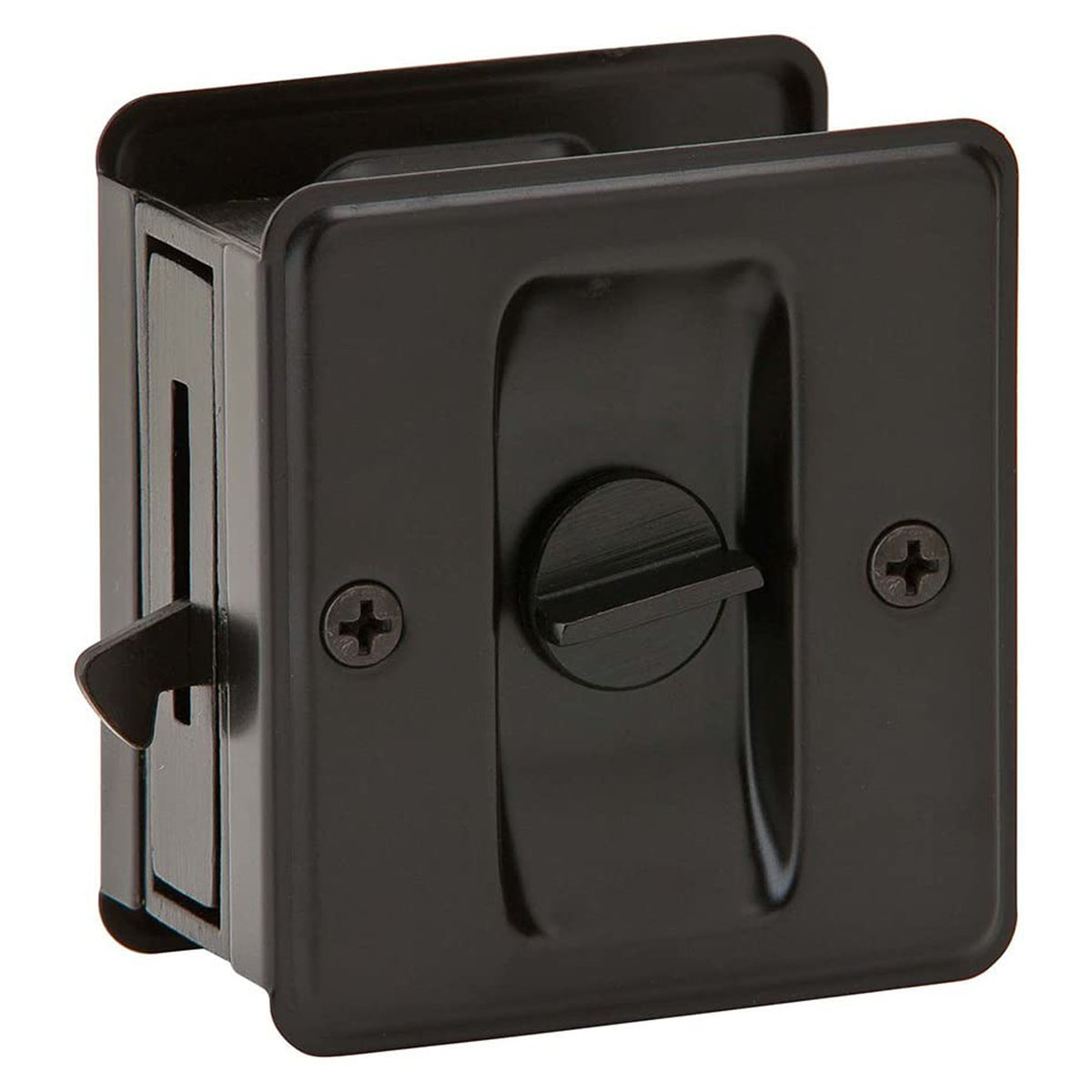 Poignée privée carrée pour porte escamotable, noir