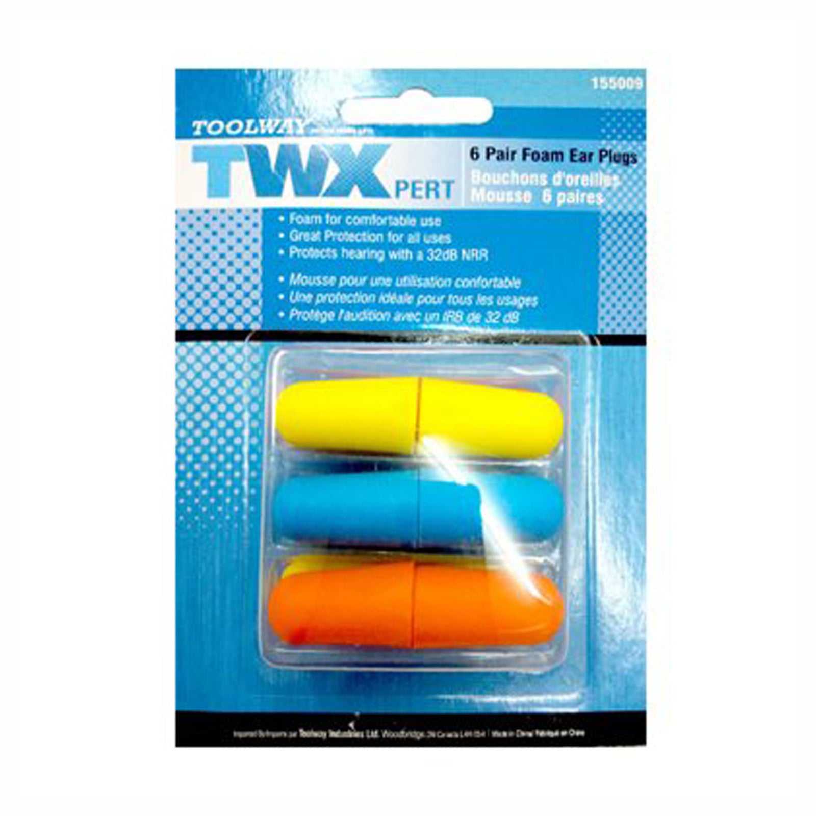 Bouchon pour oreilles en mousse (emballage de 6)