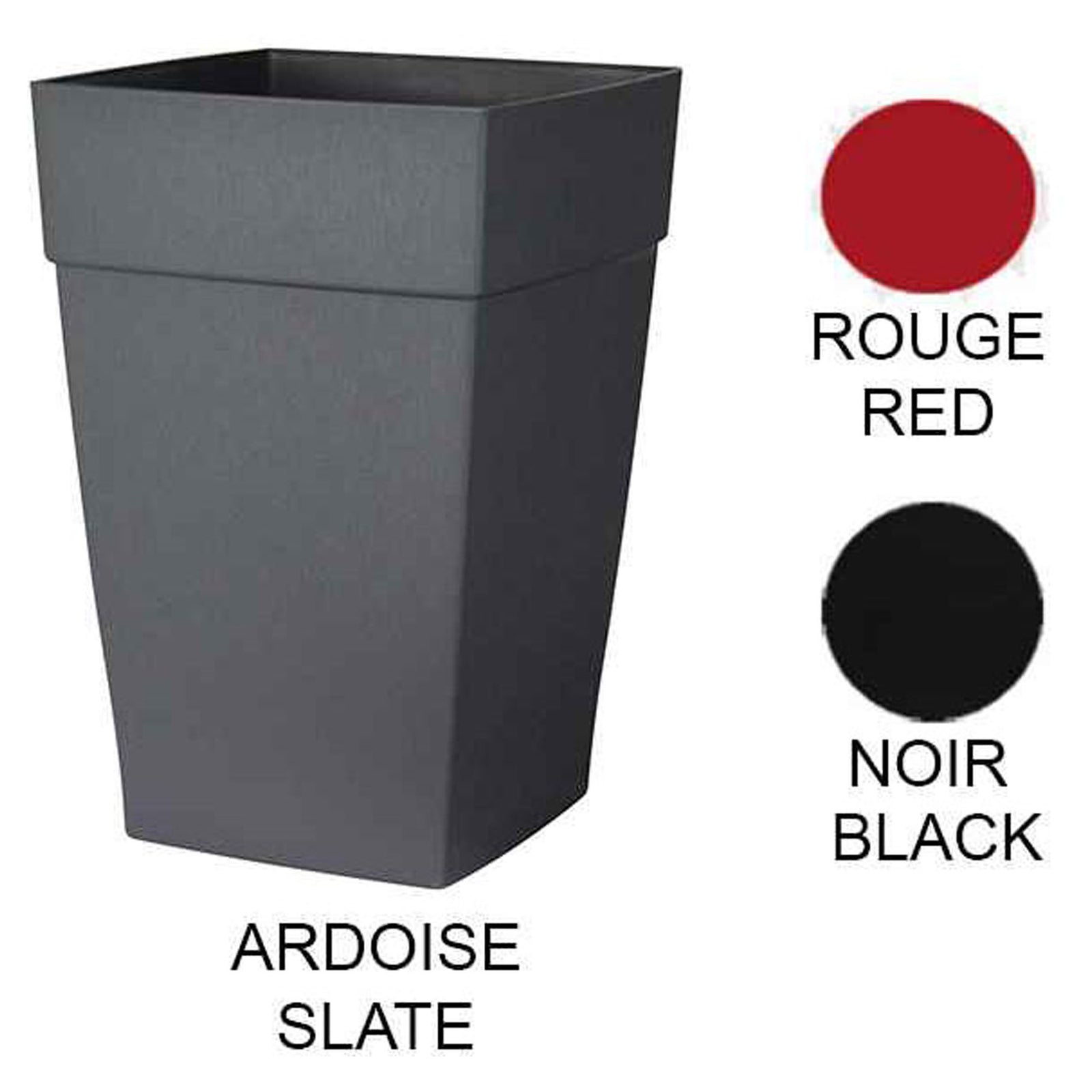 Pot à fleur allongé, Harmony, Noir texturé, 12''