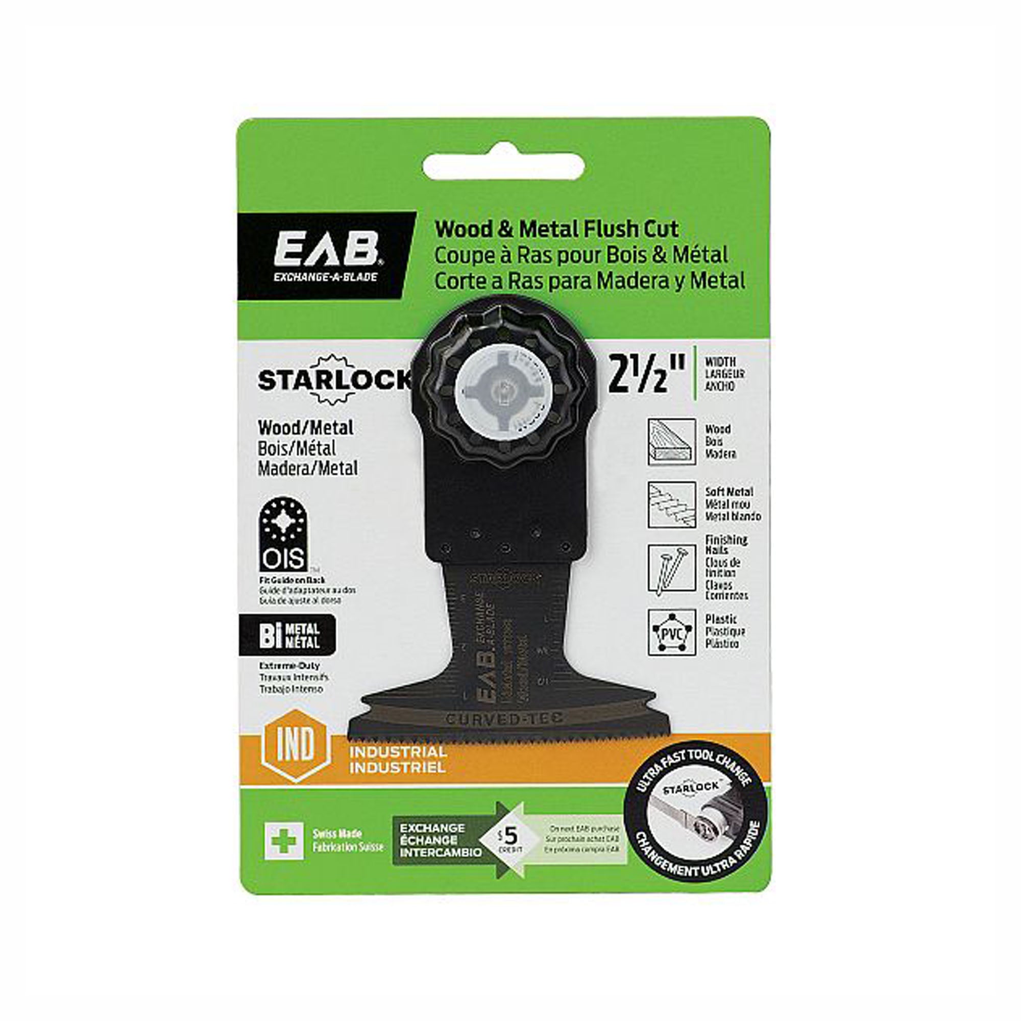 Lame de scie oscillante, curver pour le bois et les métaux, 2-1/2''