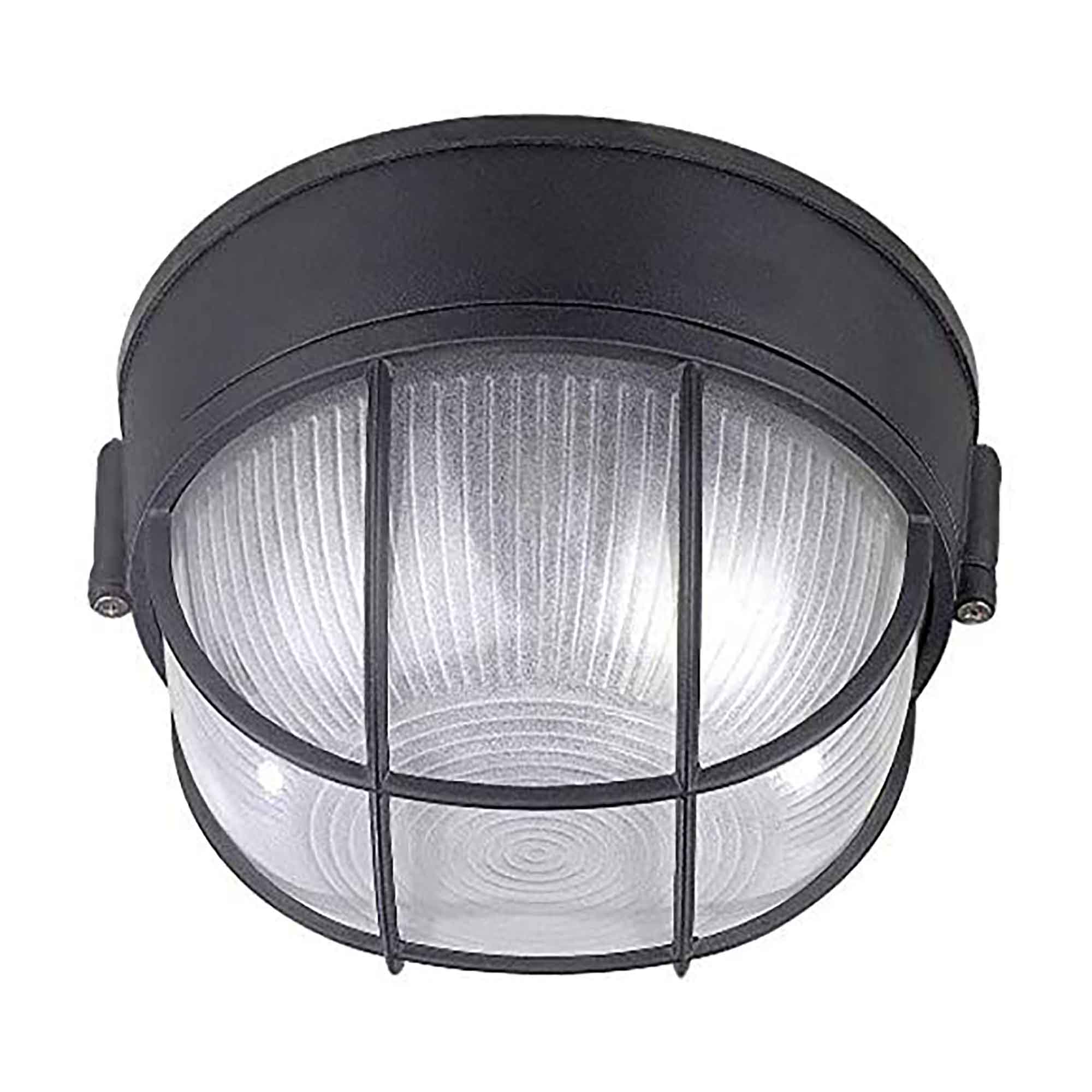 Luminaire marine ronde d'extérieur mural noir