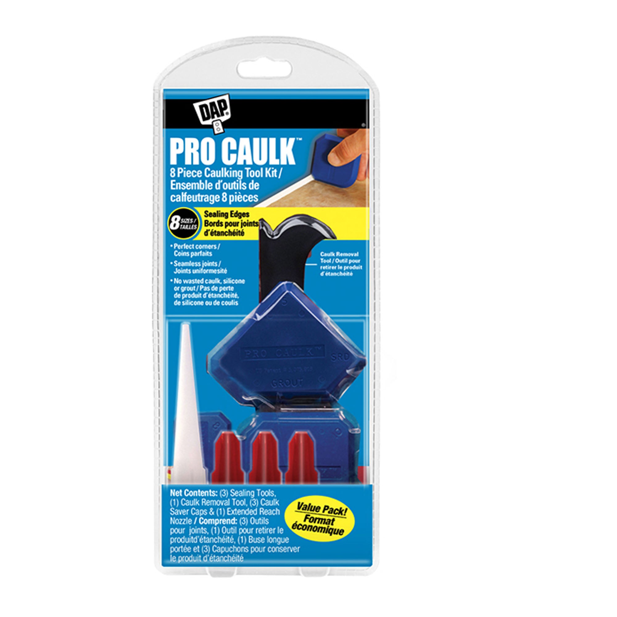 Trousse à outils Dap Pro Caulk, 8 morceaux