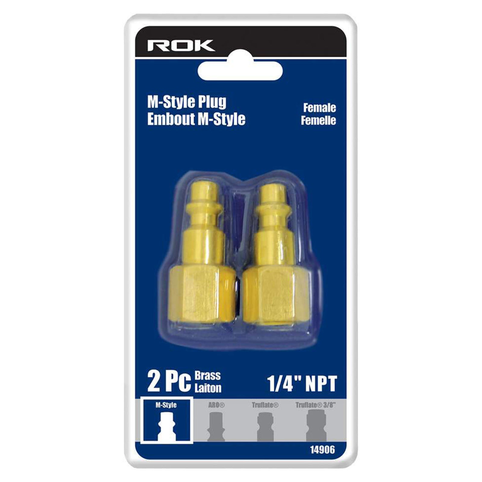 Embout femelle, de style M, 1/4'' NPT (emballage de 2)