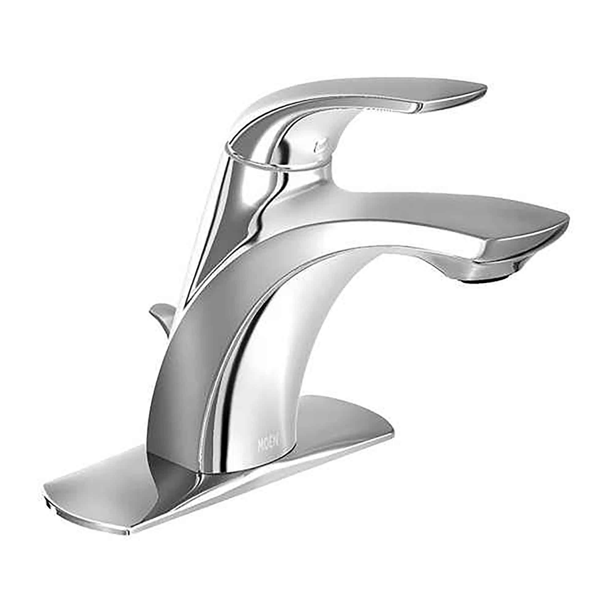 Robinet de salle de bain à une poignée et à grand arc, chromé 